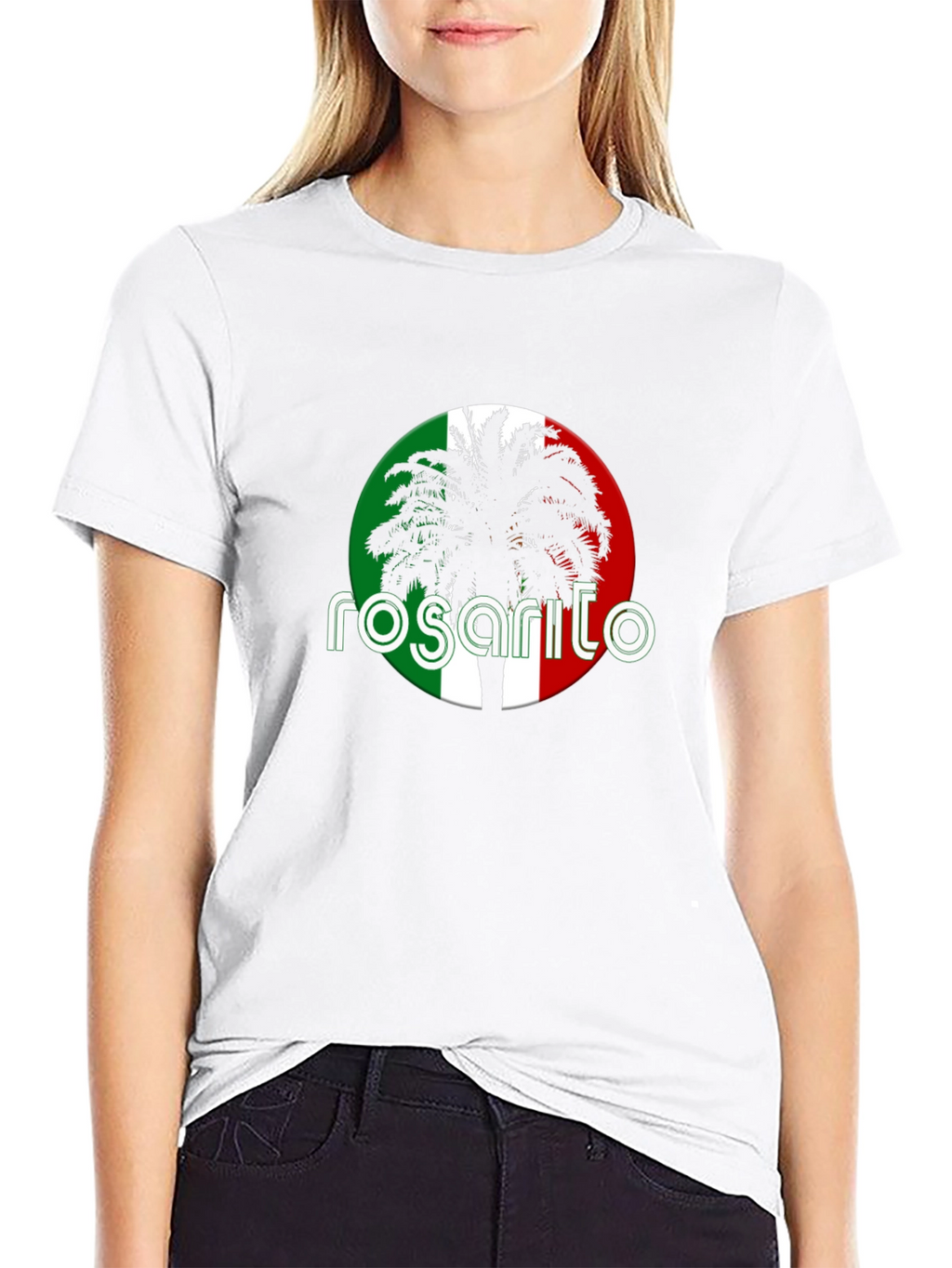 Rosarito Palm Tree T-Shirt - Black Cotton Tee