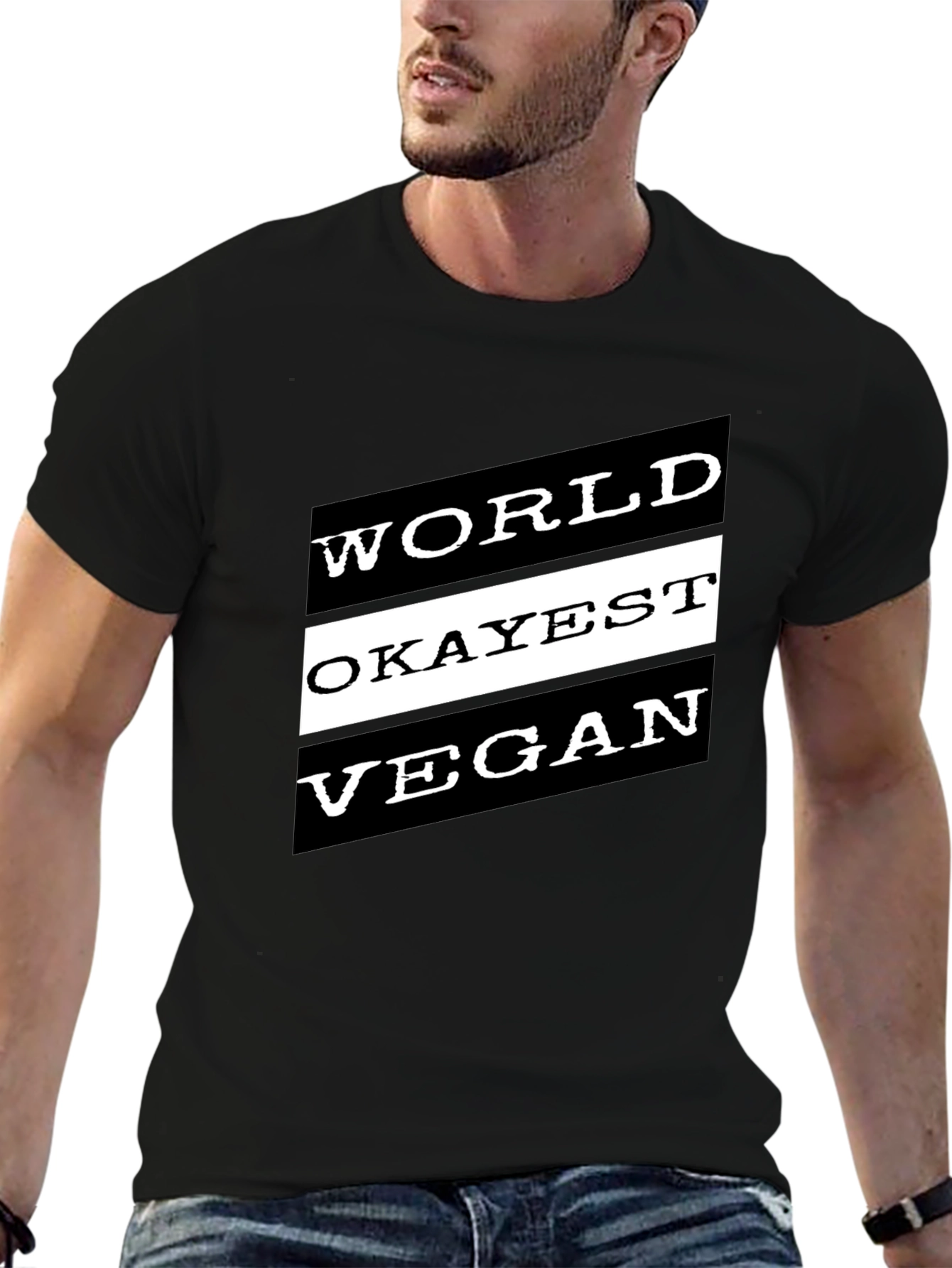 World Okayest Vegan Black T-Shirt
