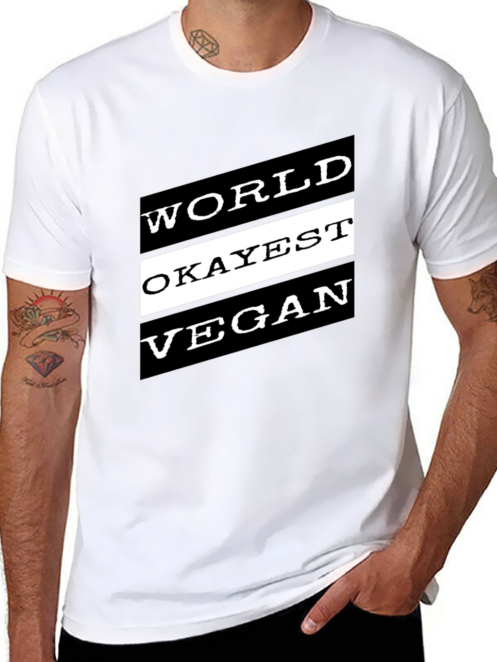 World Okayest Vegan Black T-Shirt