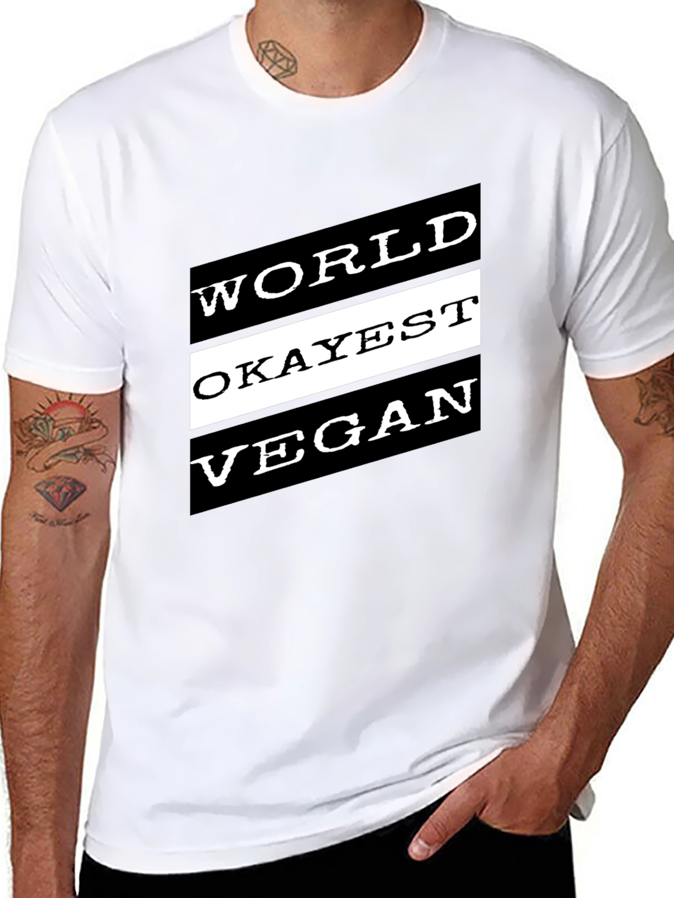 World Okayest Vegan Black T-Shirt