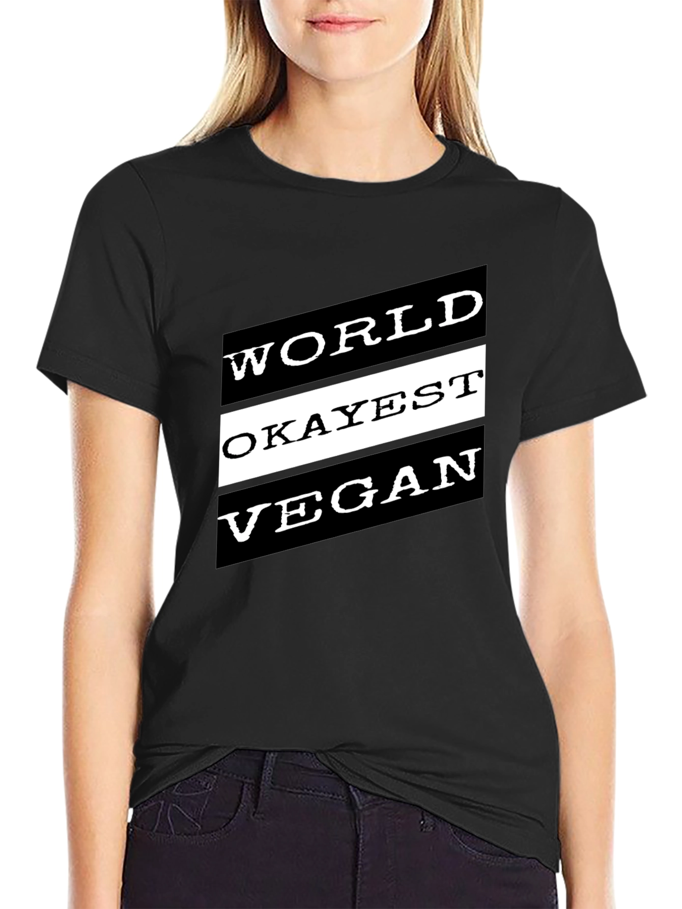 World Okayest Vegan Black T-Shirt
