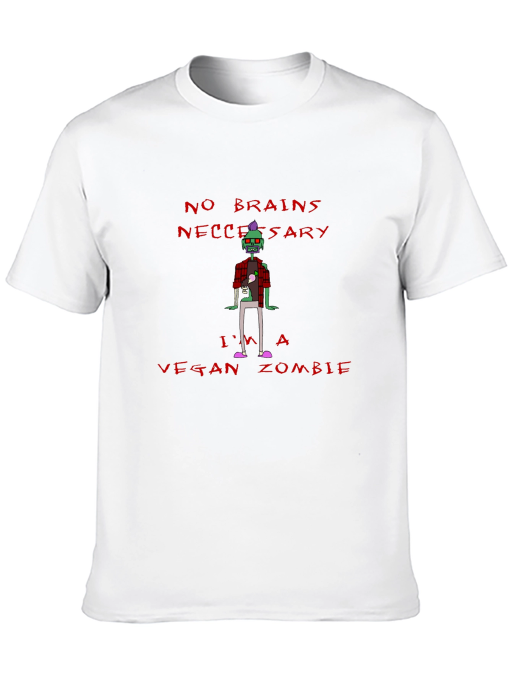 Vegan Zombie T-Shirt - No Brains Necessary!