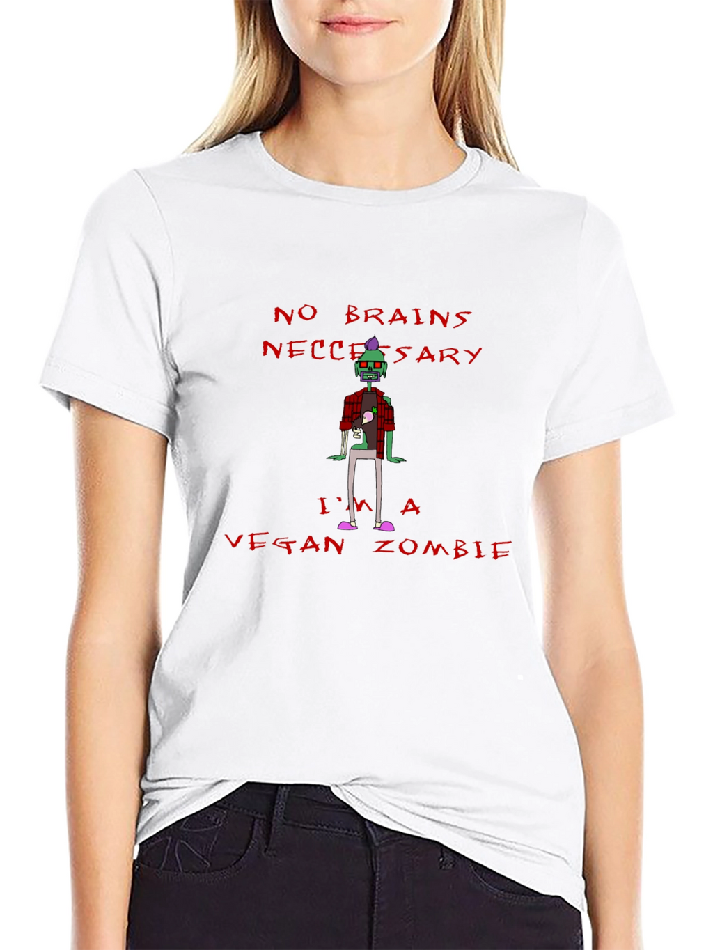 Vegan Zombie T-Shirt - No Brains Necessary!