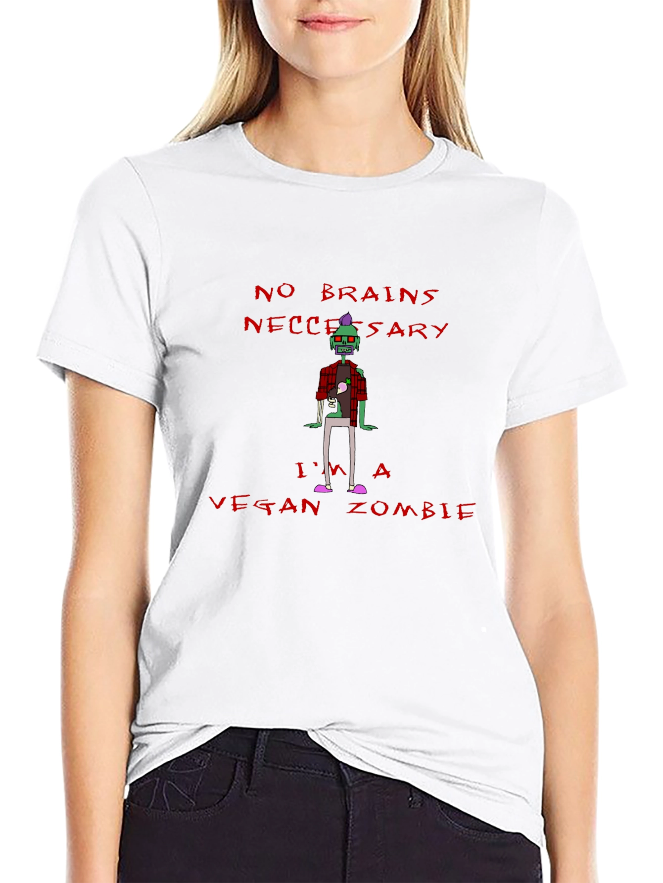 Vegan Zombie T-Shirt - No Brains Necessary!