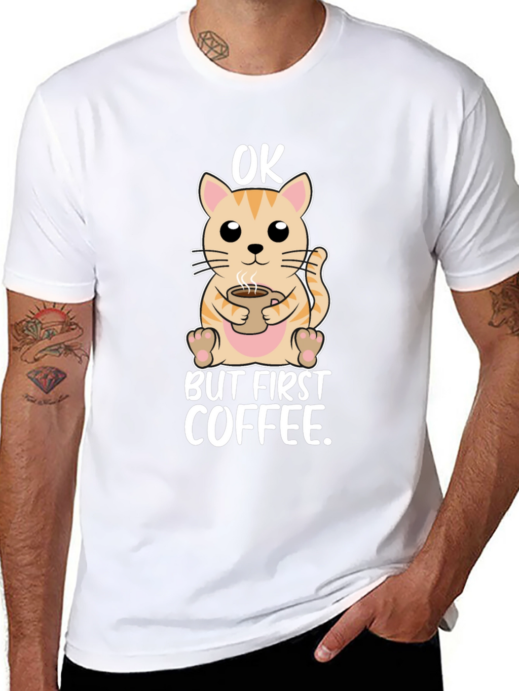 OK But First Coffee Cat T-Shirt