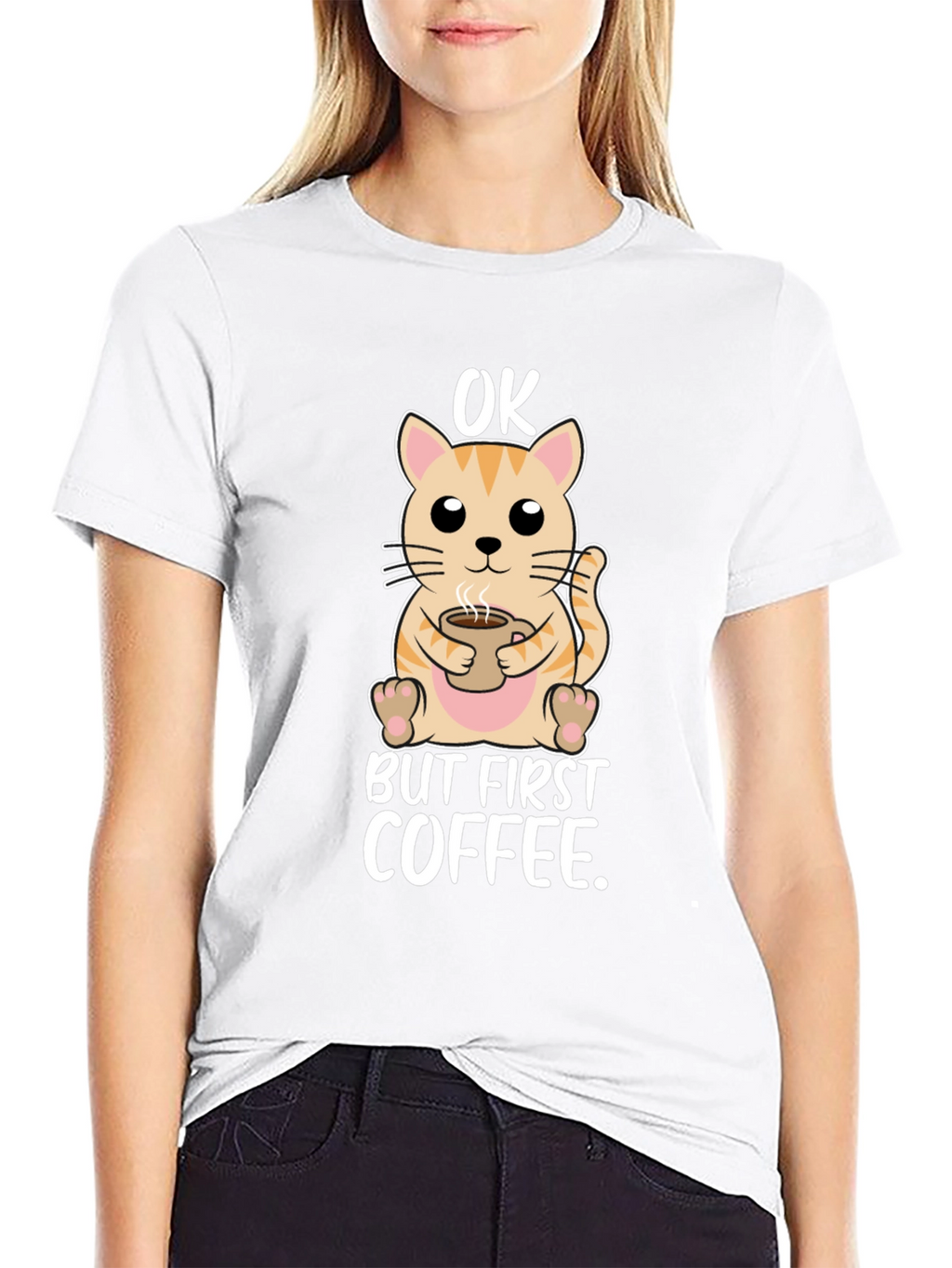 OK But First Coffee Cat T-Shirt