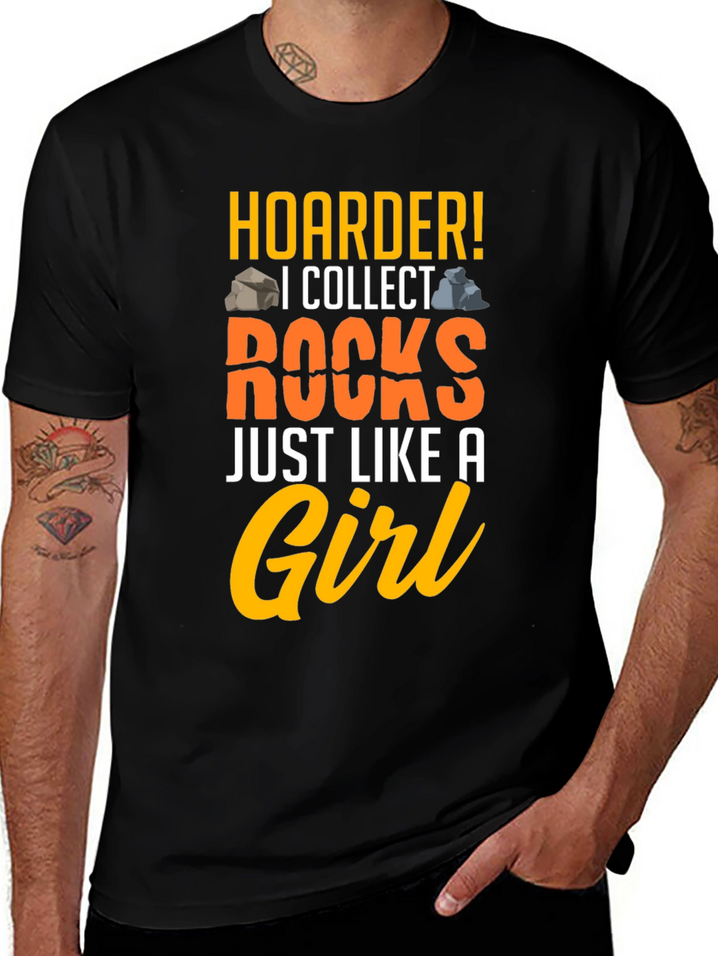 Hoarder! I Collect Rocks Graphic T-Shirt
