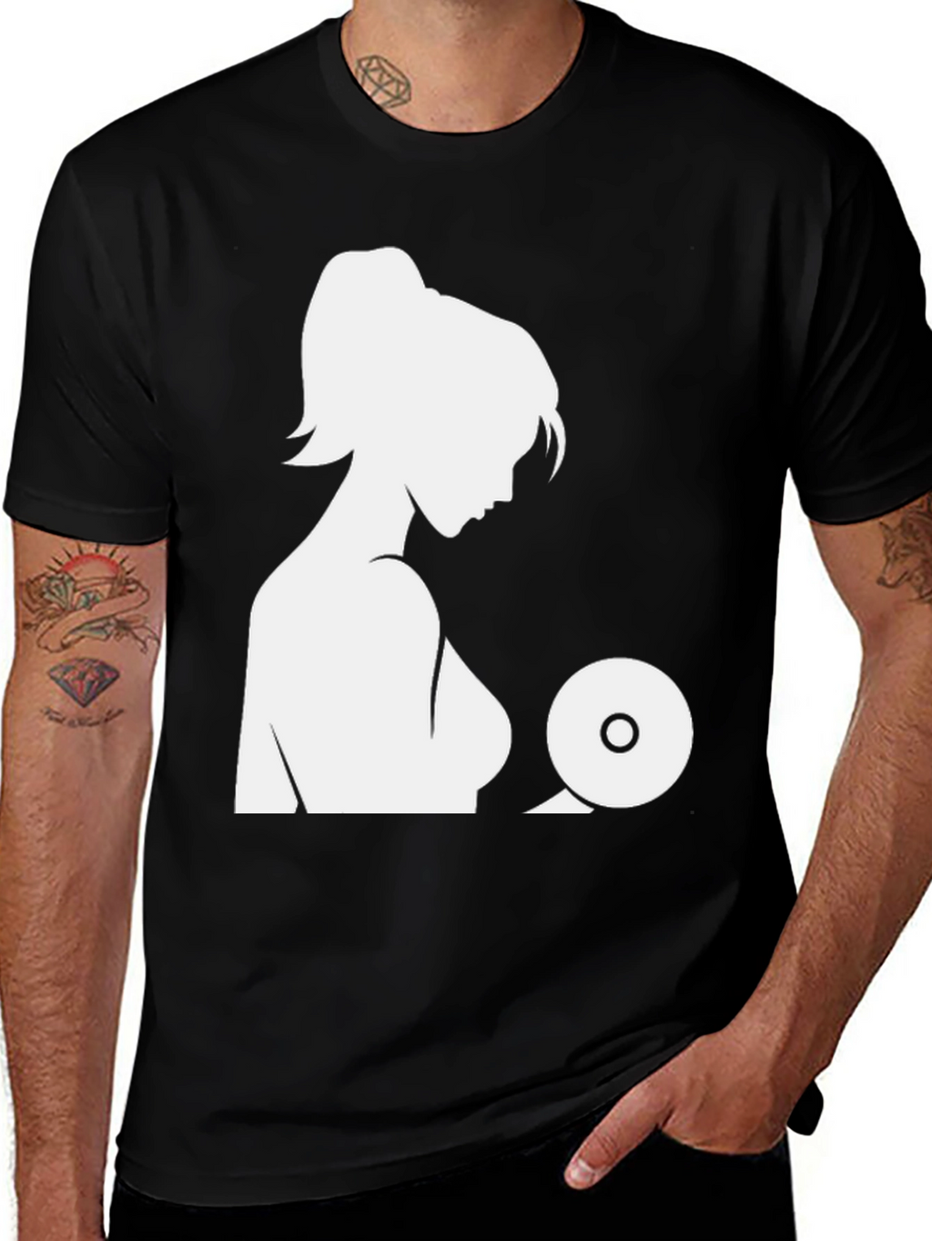 Silhouette Graphic Tee - Woman and CD