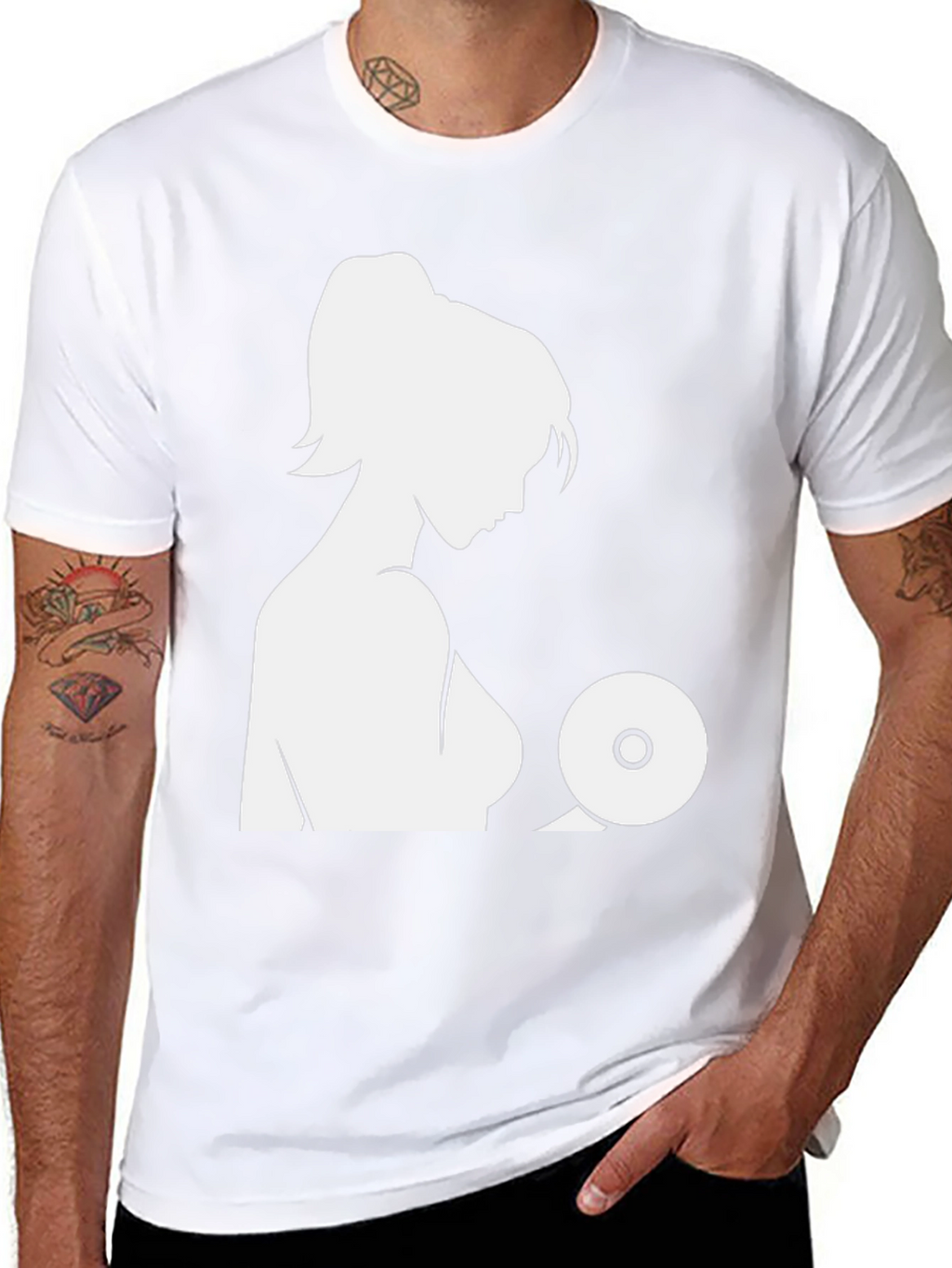 Silhouette Graphic Tee - Woman and CD