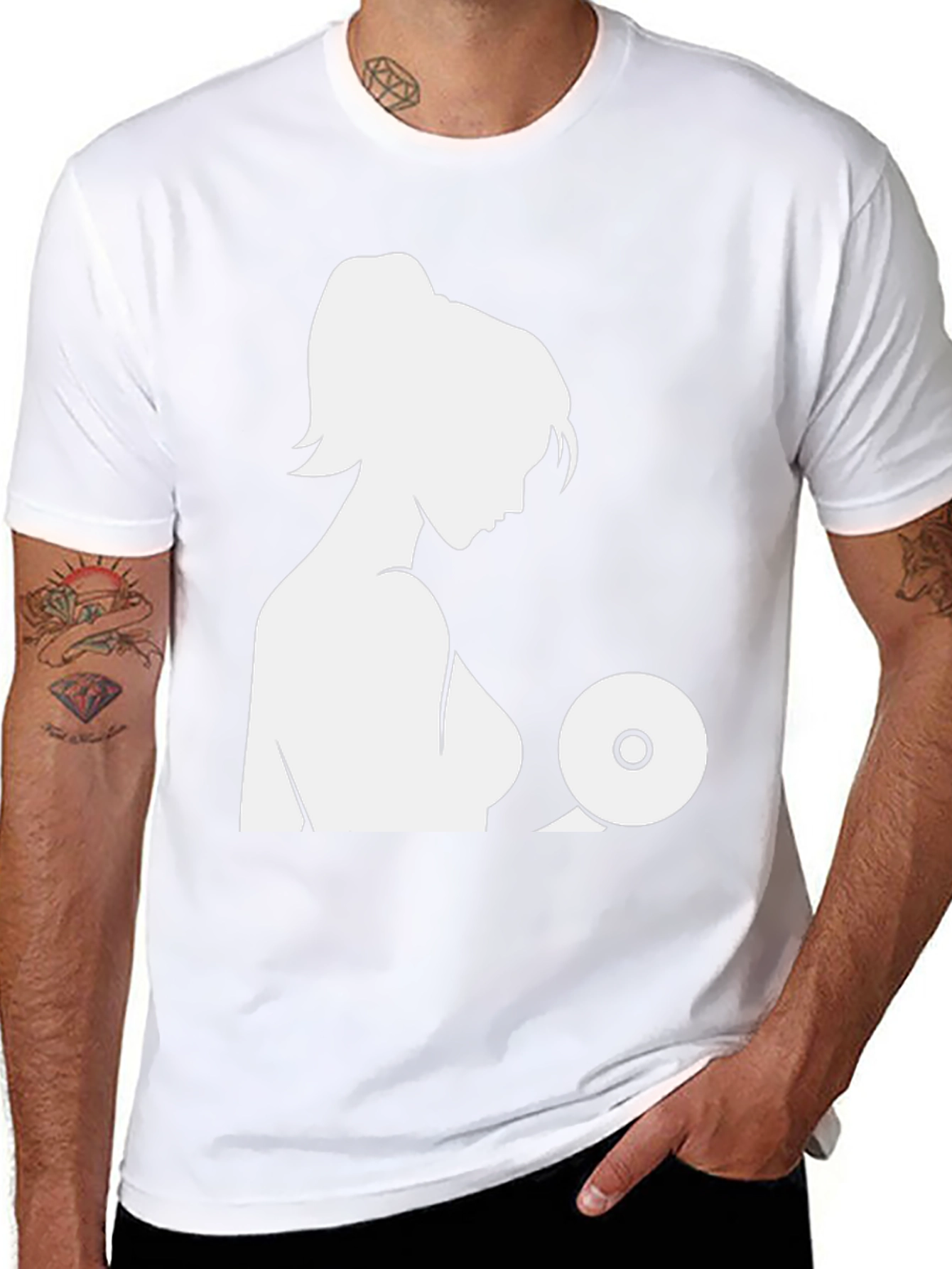 Silhouette Graphic Tee - Woman and CD