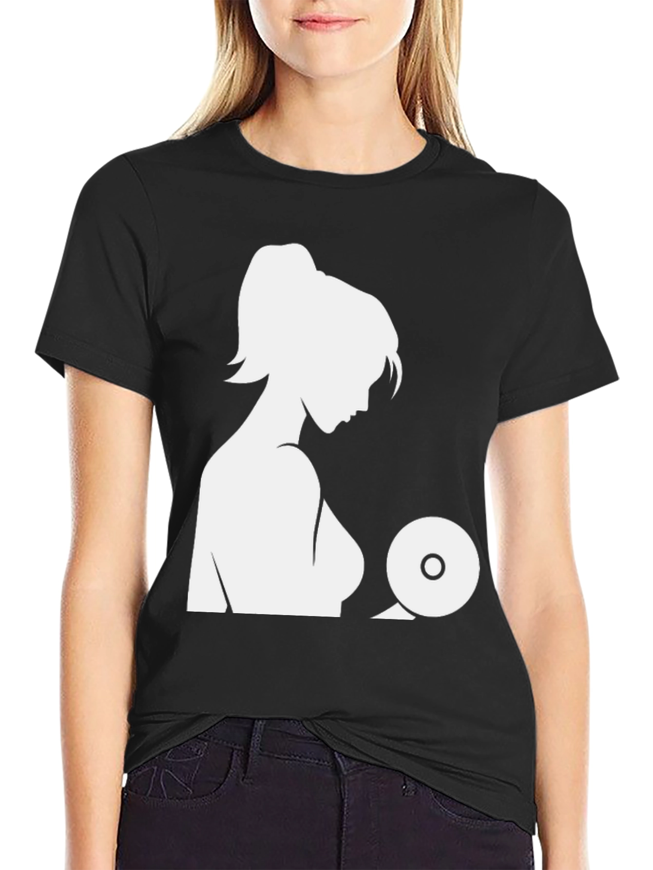 Silhouette Graphic Tee - Woman and CD
