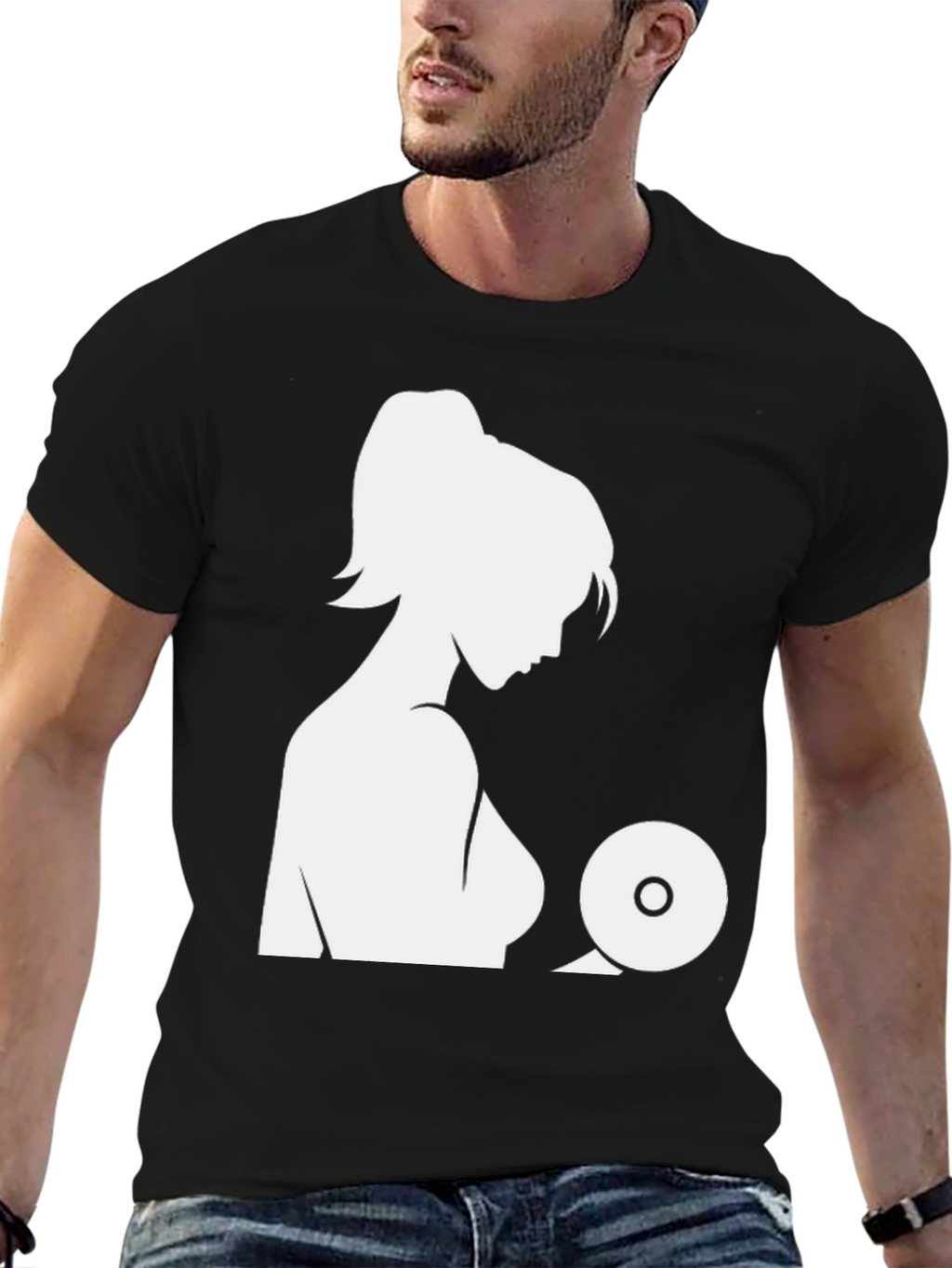 Silhouette Graphic Tee - Woman and CD