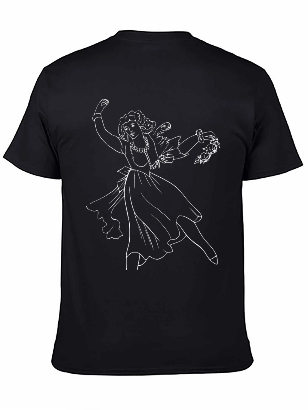 Dancing Woman Graphic Black T-Shirt