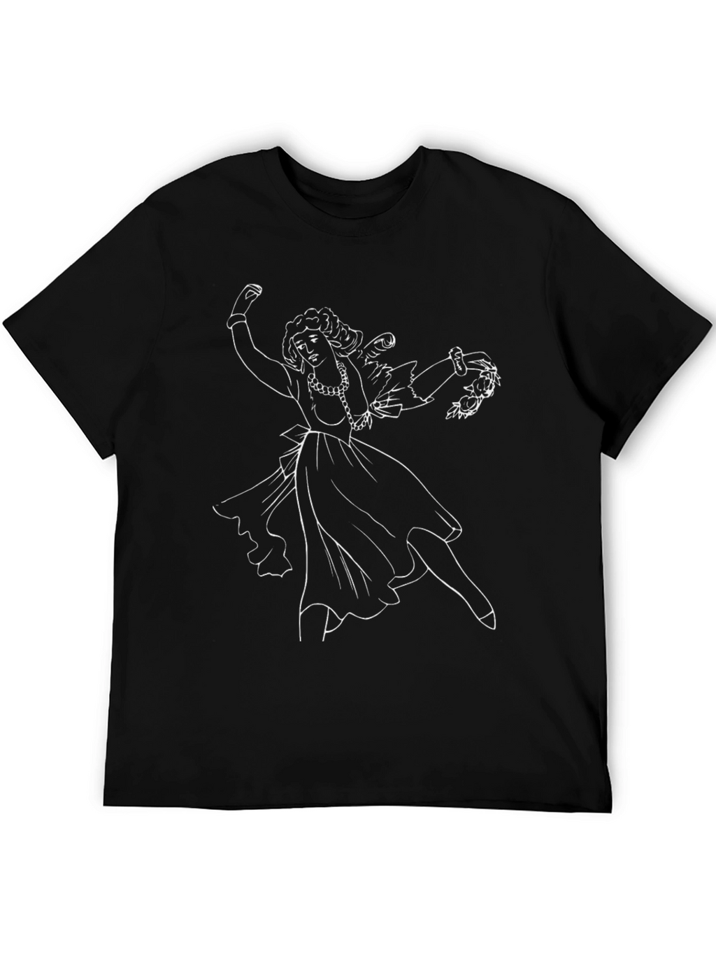 Dancing Woman Graphic Black T-Shirt