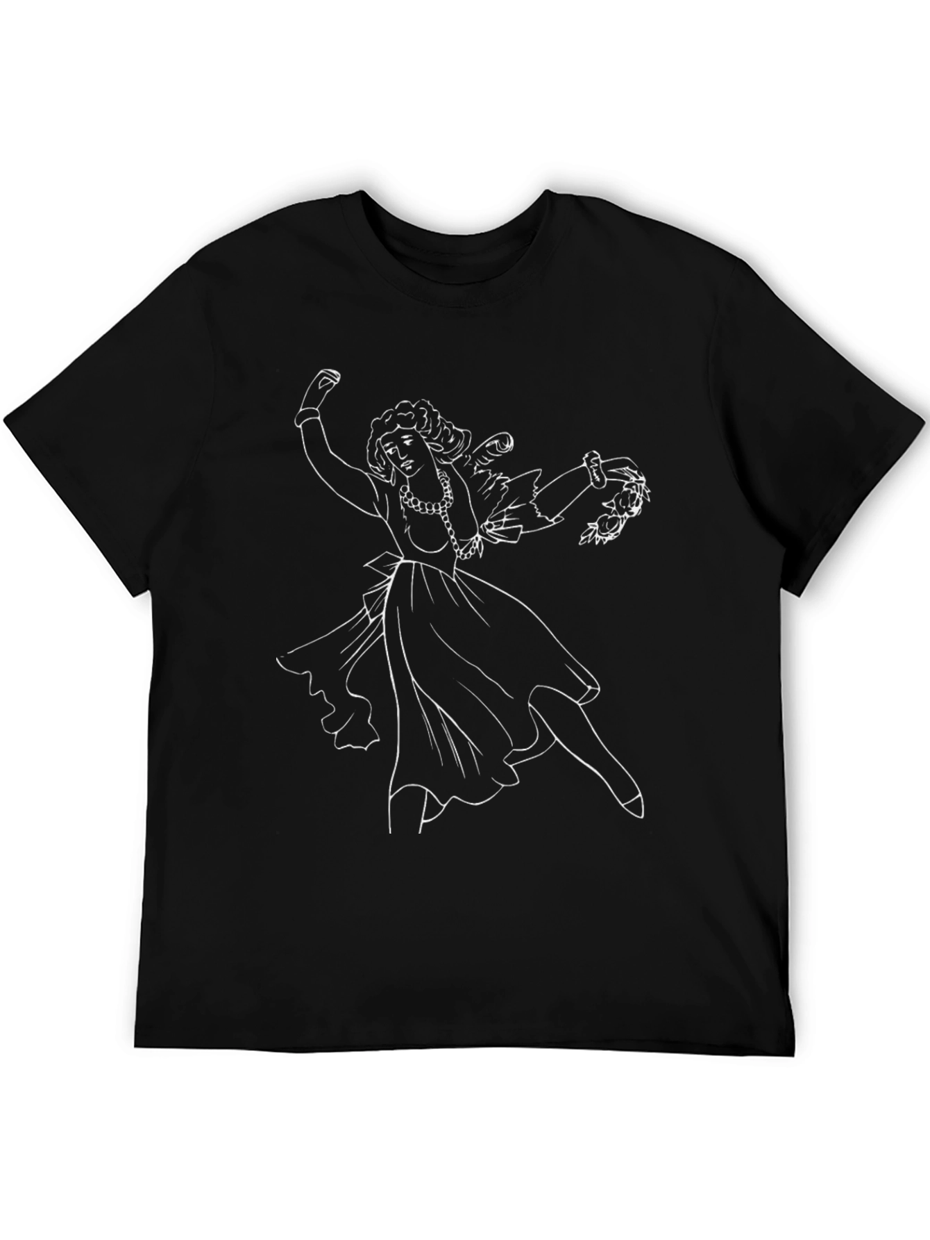Dancing Woman Graphic Black T-Shirt