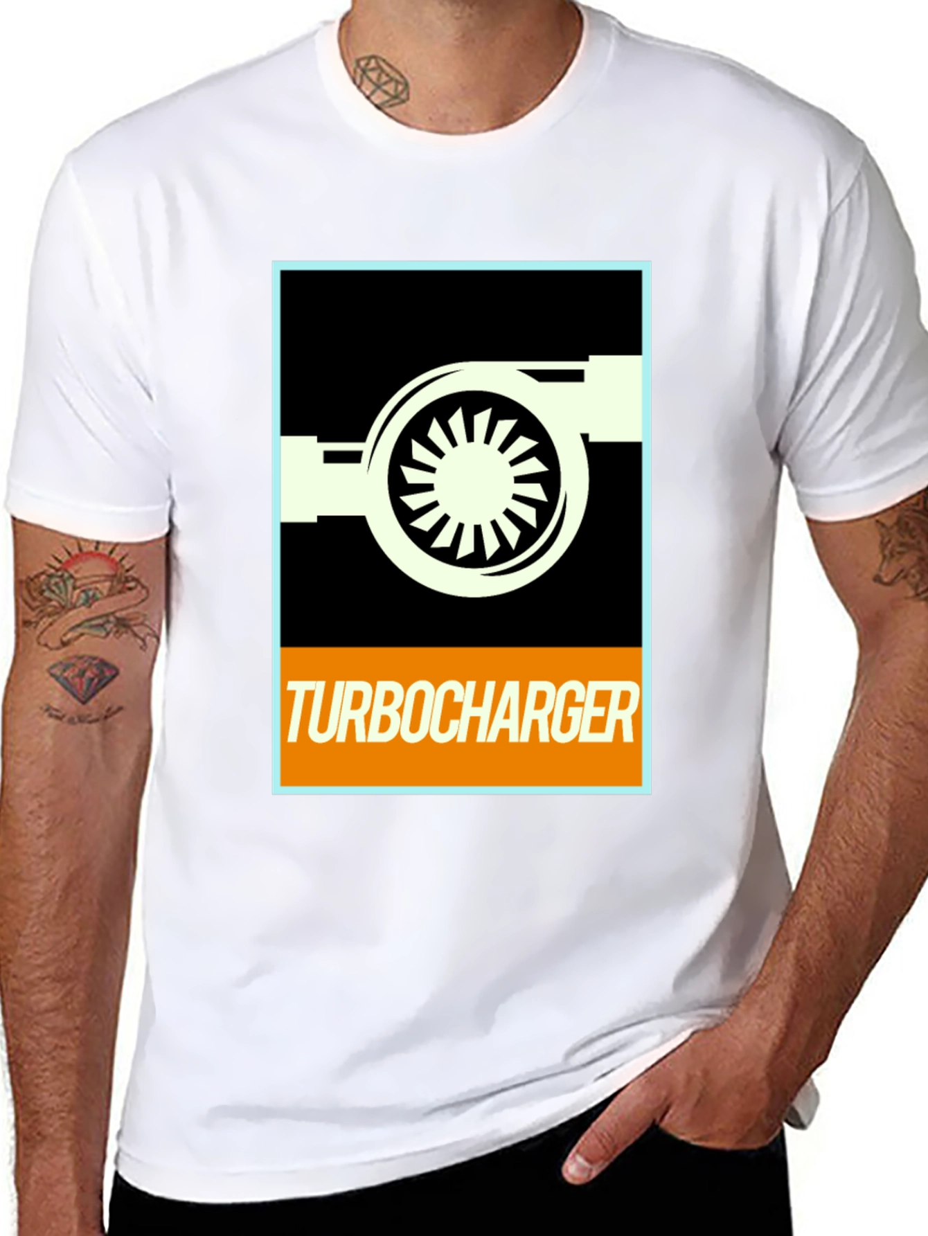 Turbocharger Graphic T-Shirt - Car Enthusiast Design