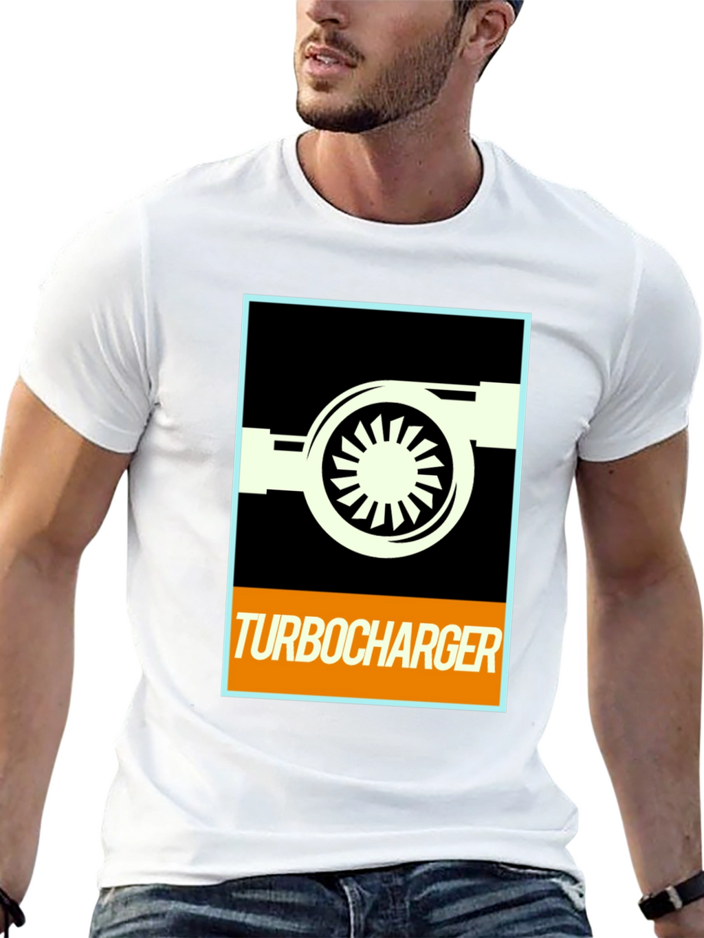 Turbocharger Graphic T-Shirt - Car Enthusiast Design