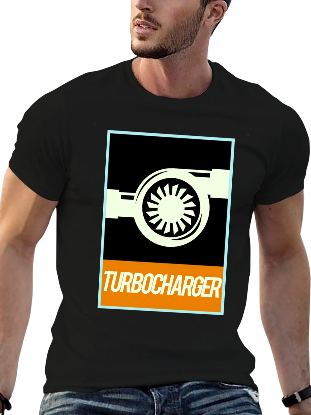 Turbocharger Graphic T-Shirt - Car Enthusiast Design