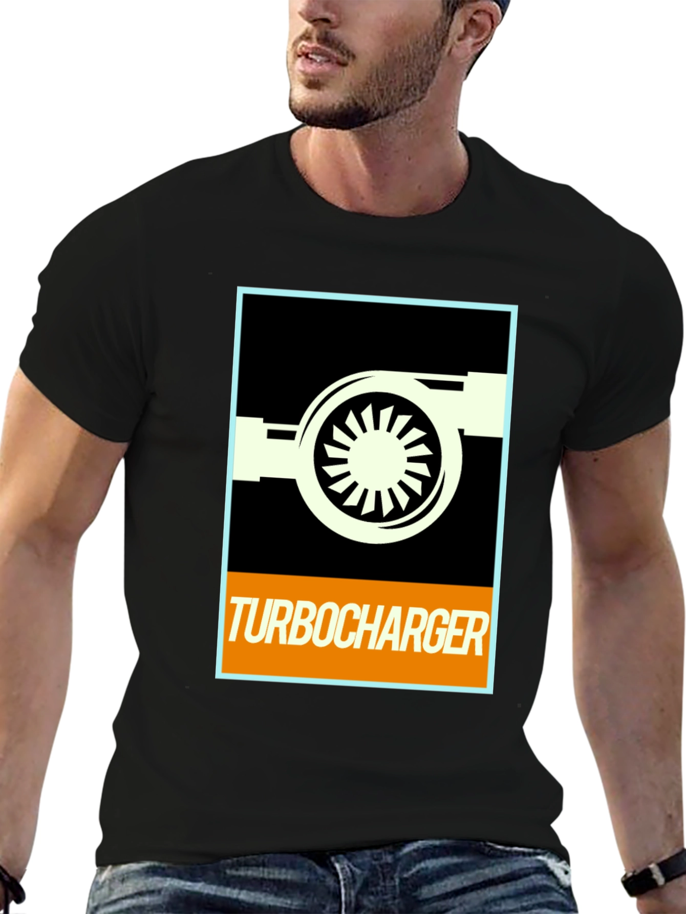 Turbocharger Graphic T-Shirt - Car Enthusiast Design