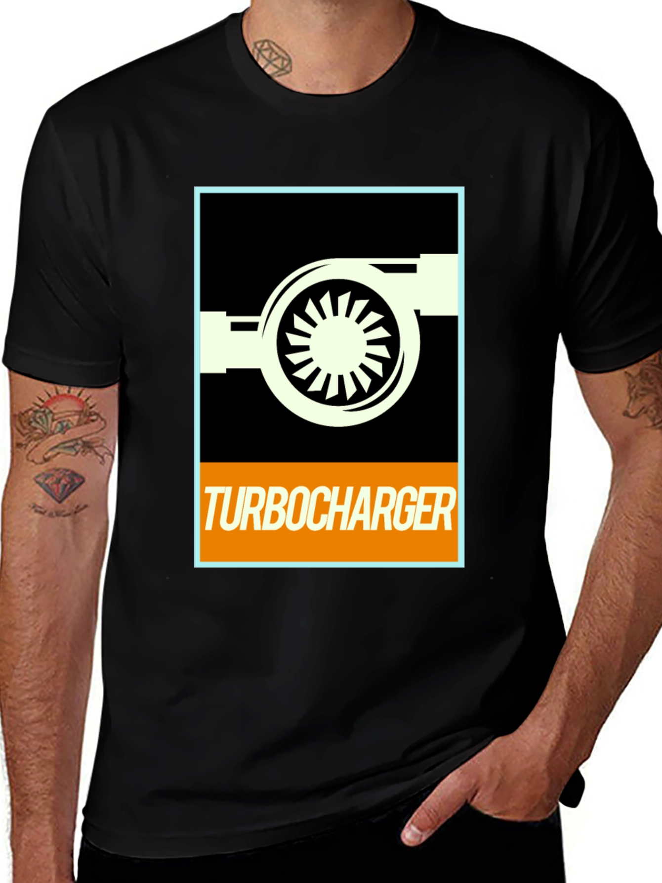 Turbocharger Graphic T-Shirt - Car Enthusiast Design