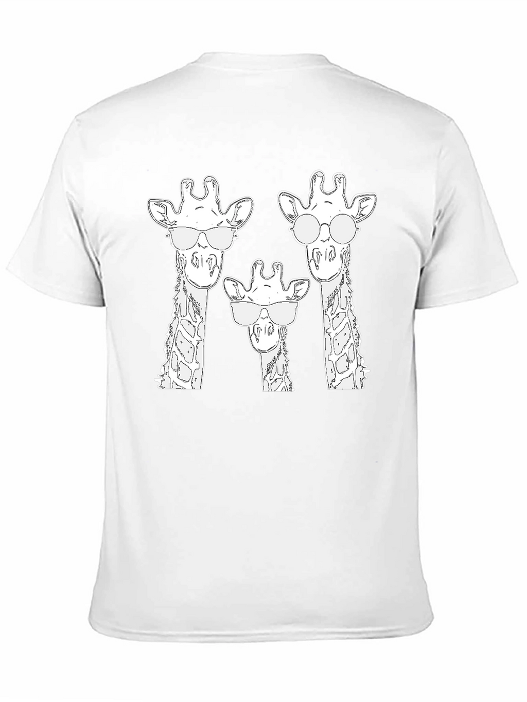 Giraffe Family Sunglasses Graphic Tee