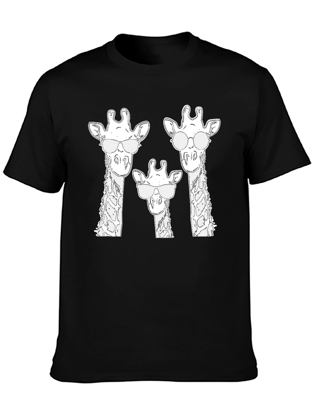 Giraffe Family Sunglasses Graphic Tee