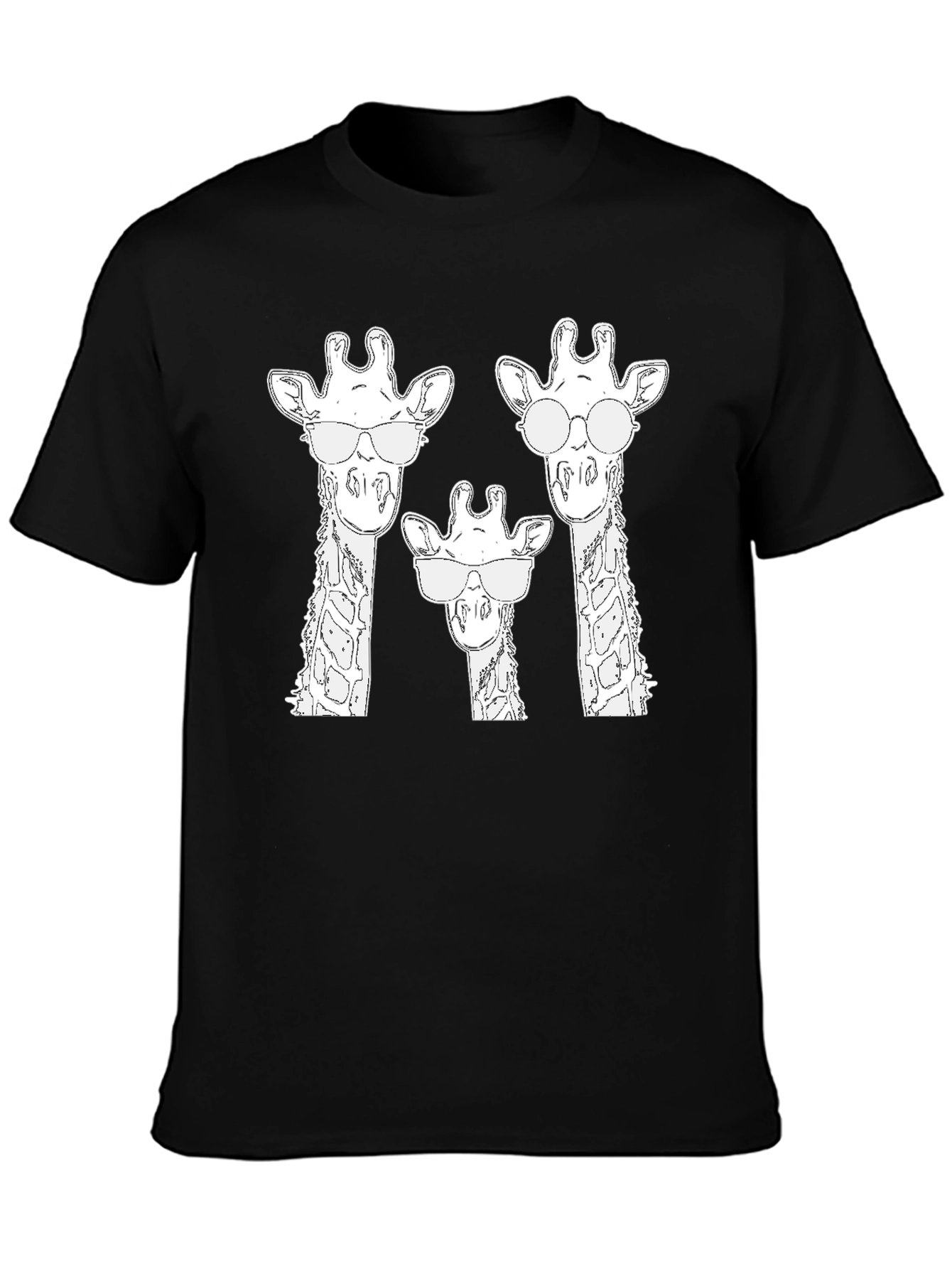 Giraffe Family Sunglasses Graphic Tee