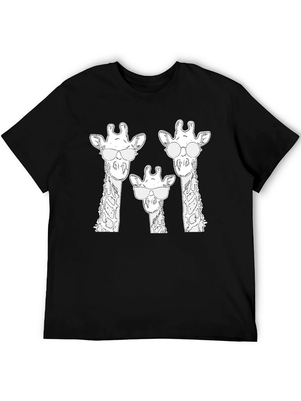 Giraffe Family Sunglasses Graphic Tee