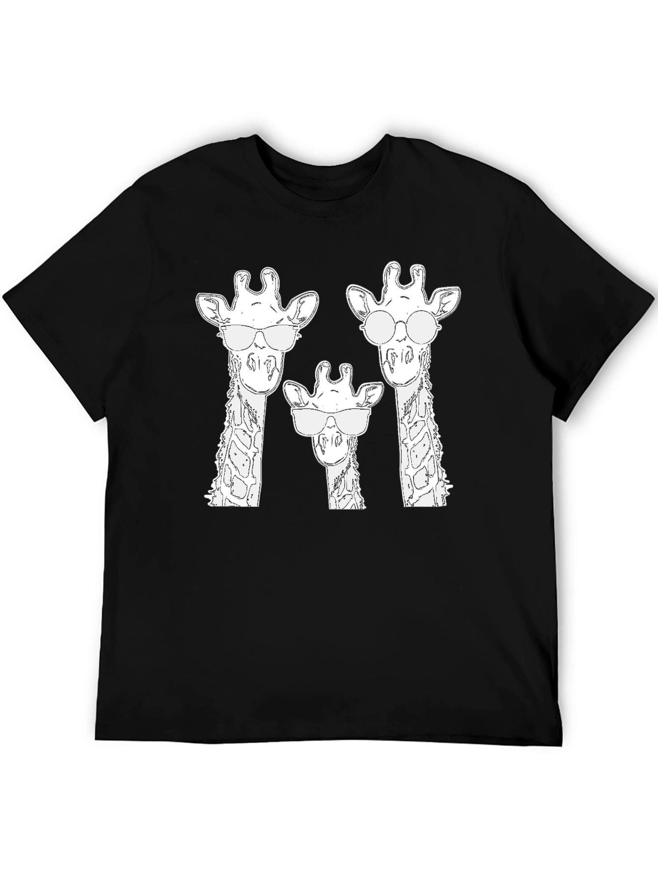 Giraffe Family Sunglasses Graphic Tee