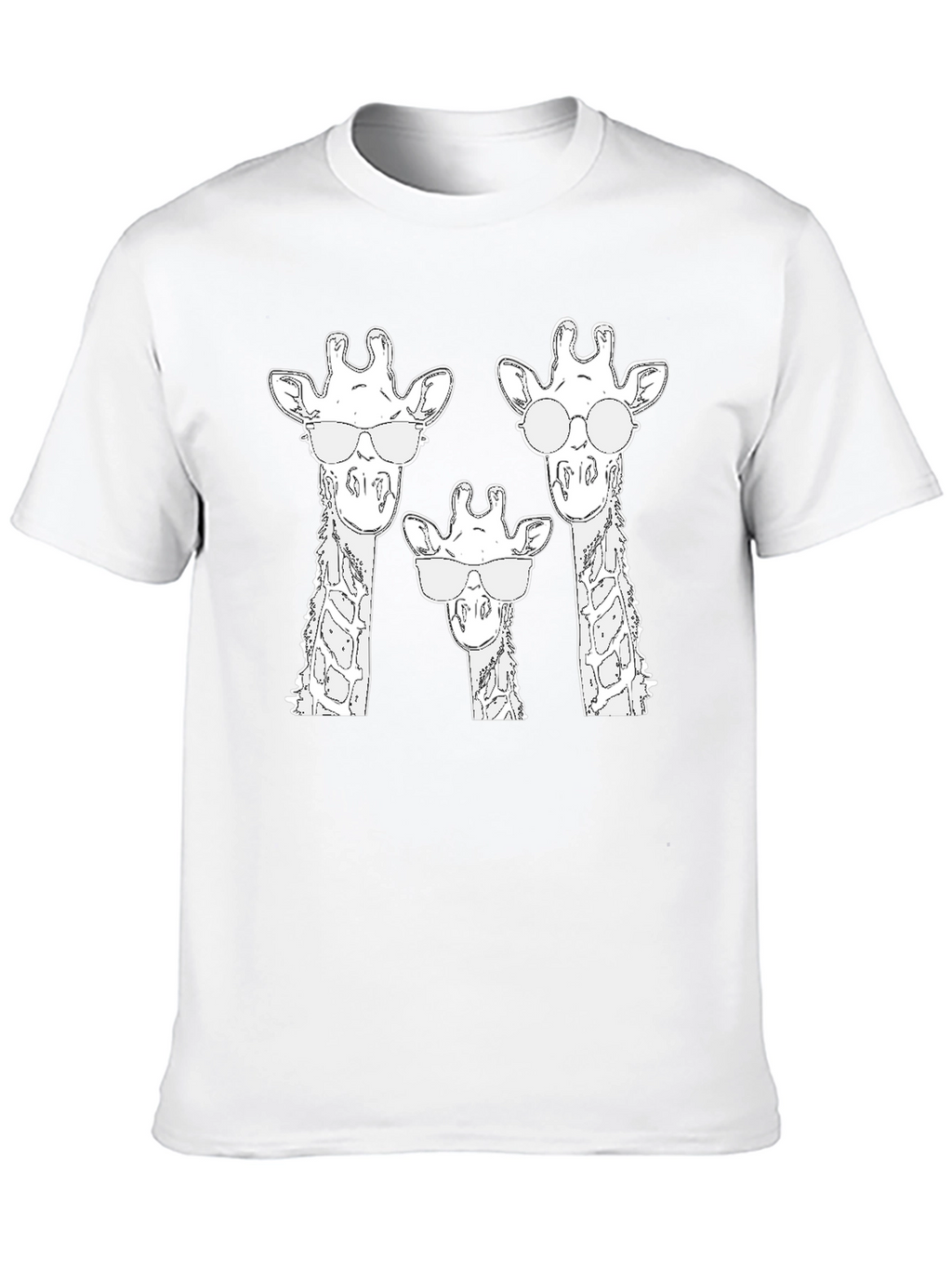 Giraffe Family Sunglasses Graphic Tee