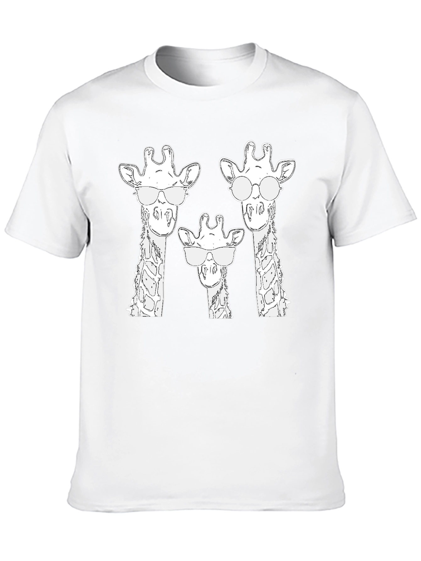 Giraffe Family Sunglasses Graphic Tee