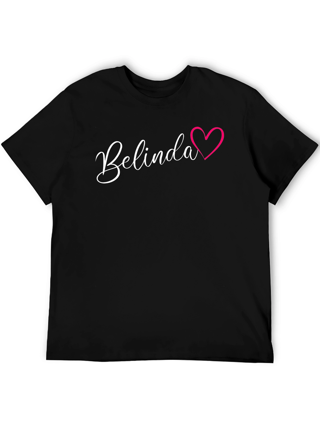 Belinda Heart Graphic Tee - Stylish Black T-Shirt
