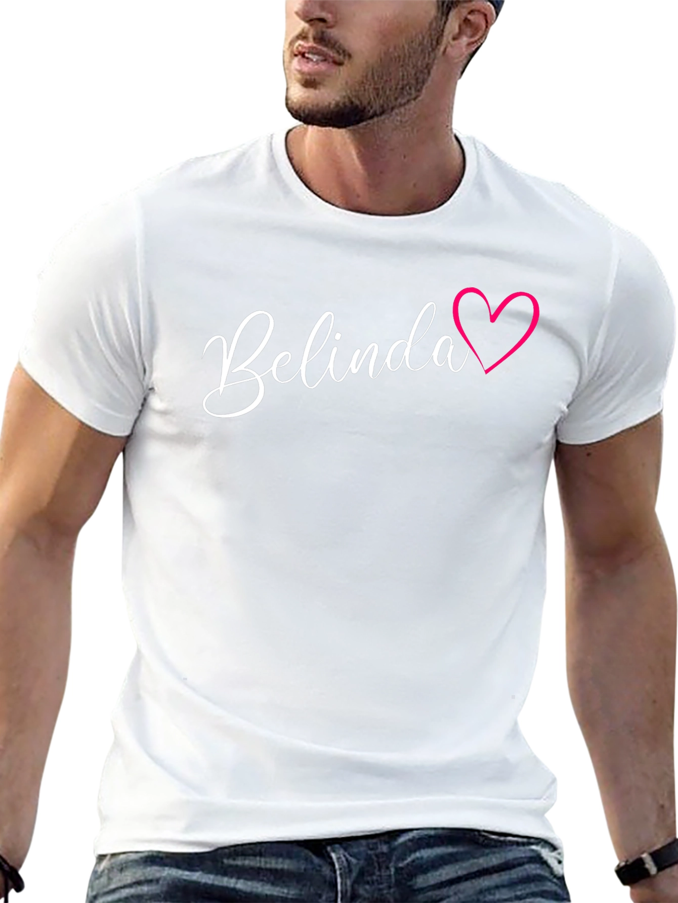 Belinda Heart Graphic Tee - Stylish Black T-Shirt