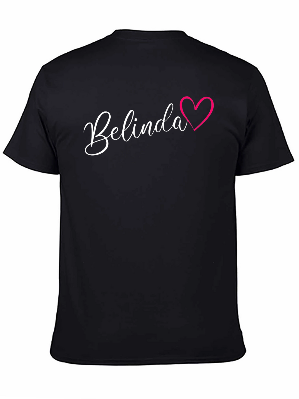 Belinda Heart Graphic Tee - Stylish Black T-Shirt