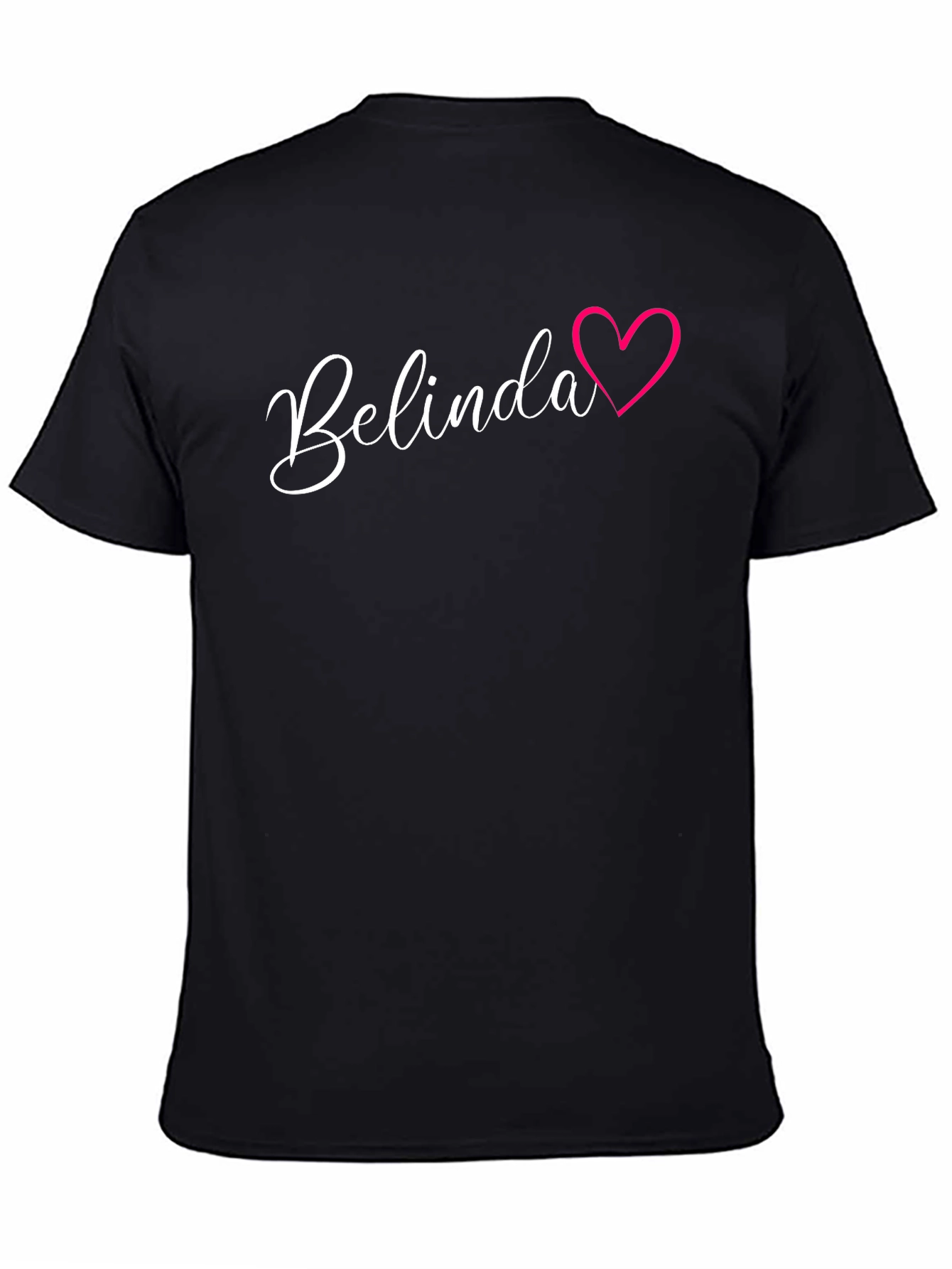 Belinda Heart Graphic Tee - Stylish Black T-Shirt