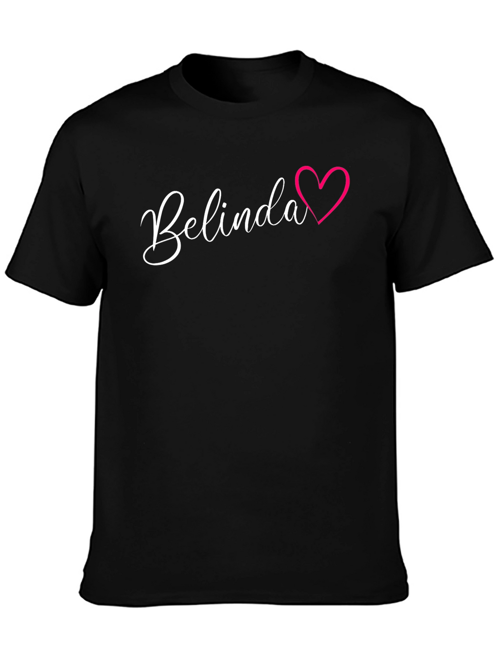 Belinda Heart Graphic Tee - Stylish Black T-Shirt