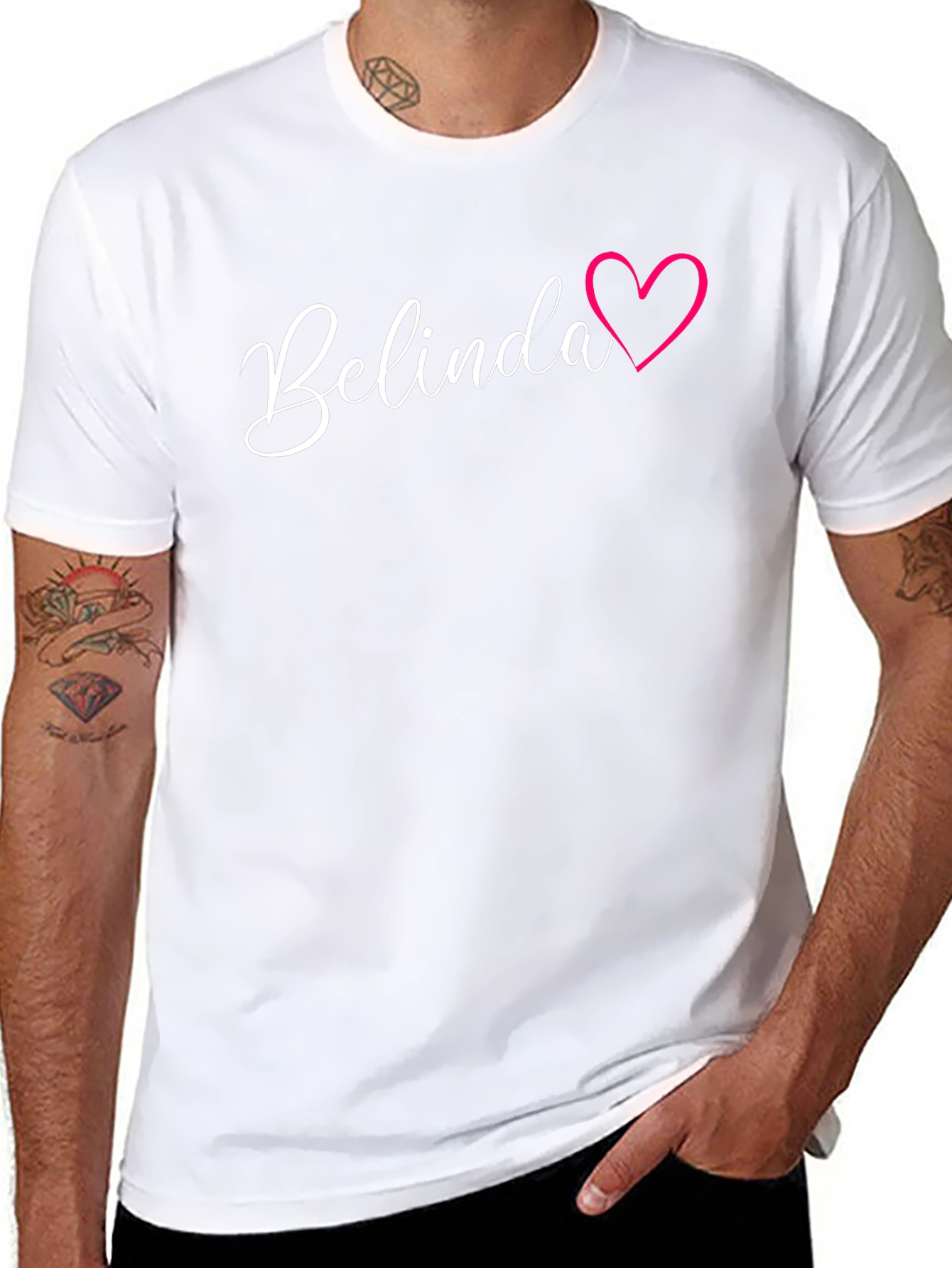 Belinda Heart Graphic Tee - Stylish Black T-Shirt