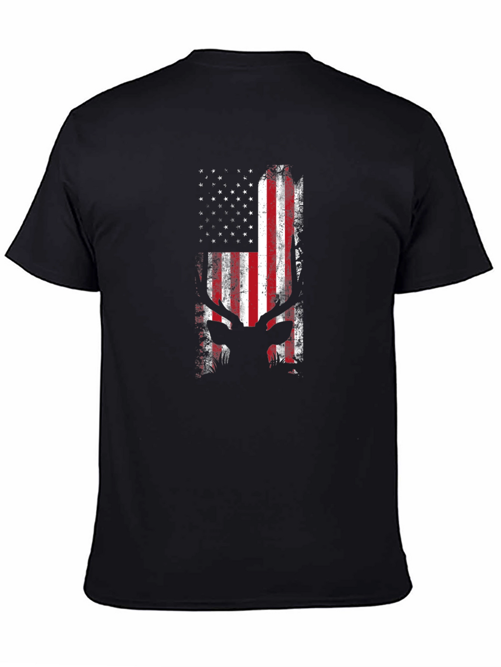 American Flag Deer Silhouette T-Shirt