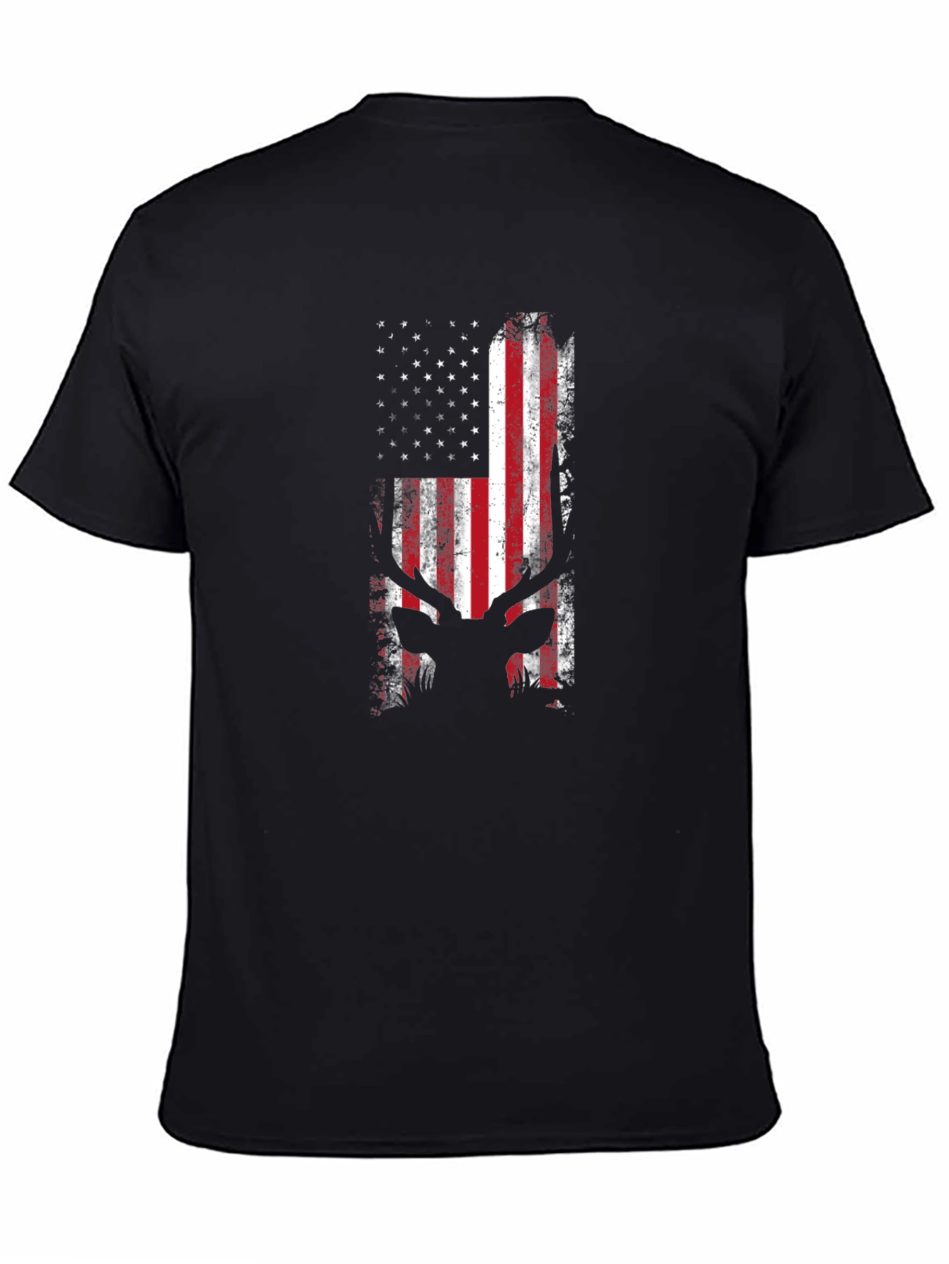 American Flag Deer Silhouette T-Shirt
