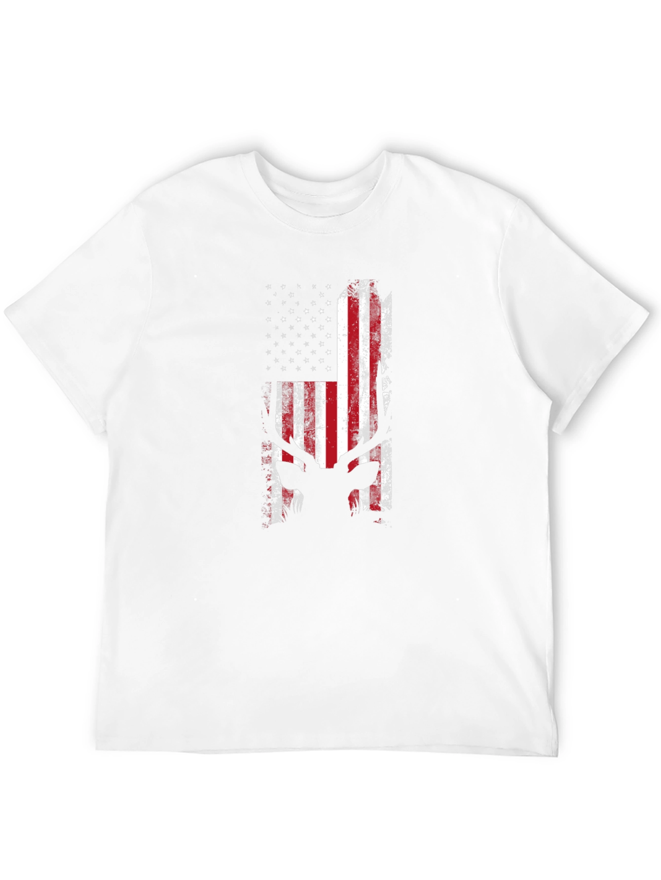 American Flag Deer Silhouette T-Shirt