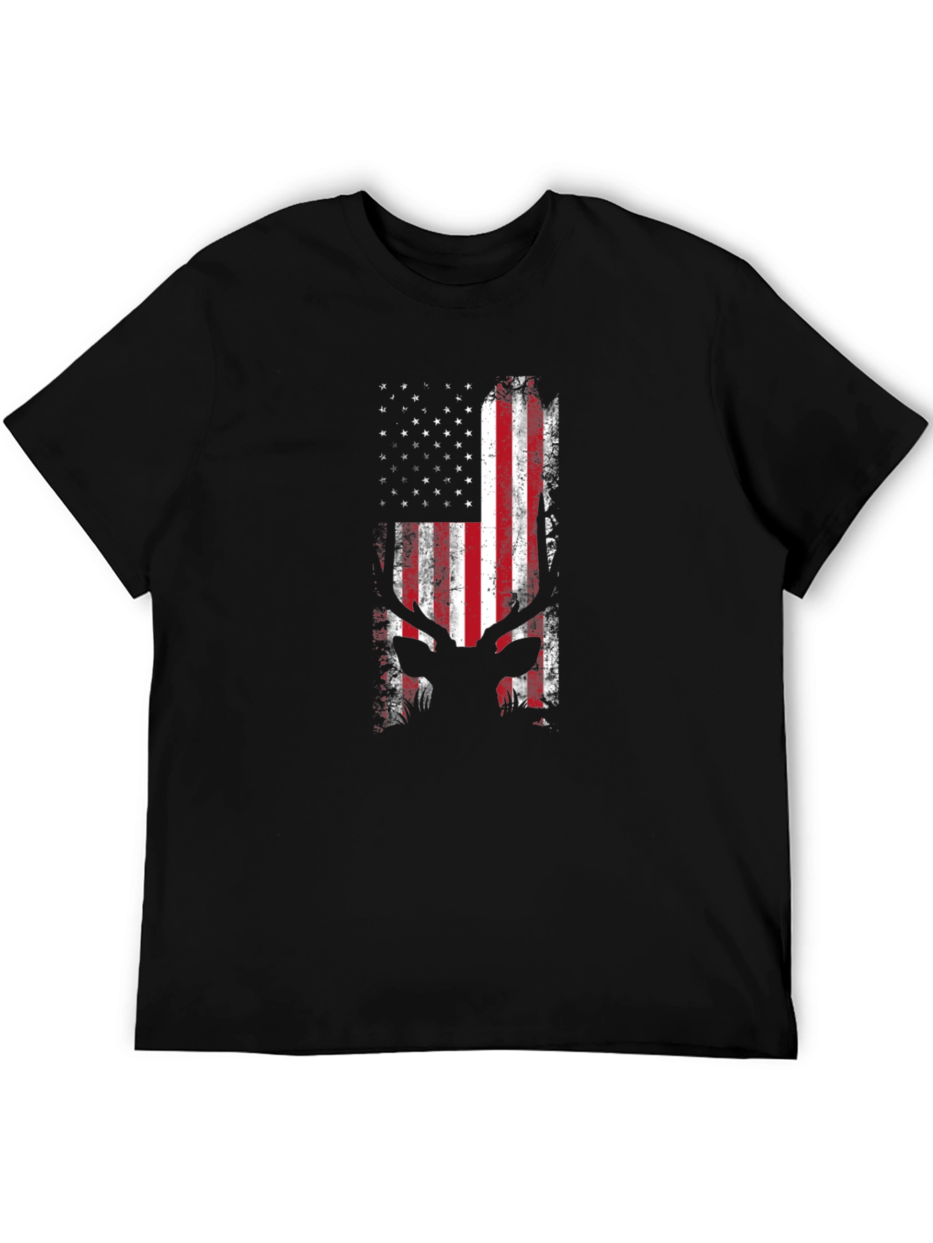 American Flag Deer Silhouette T-Shirt