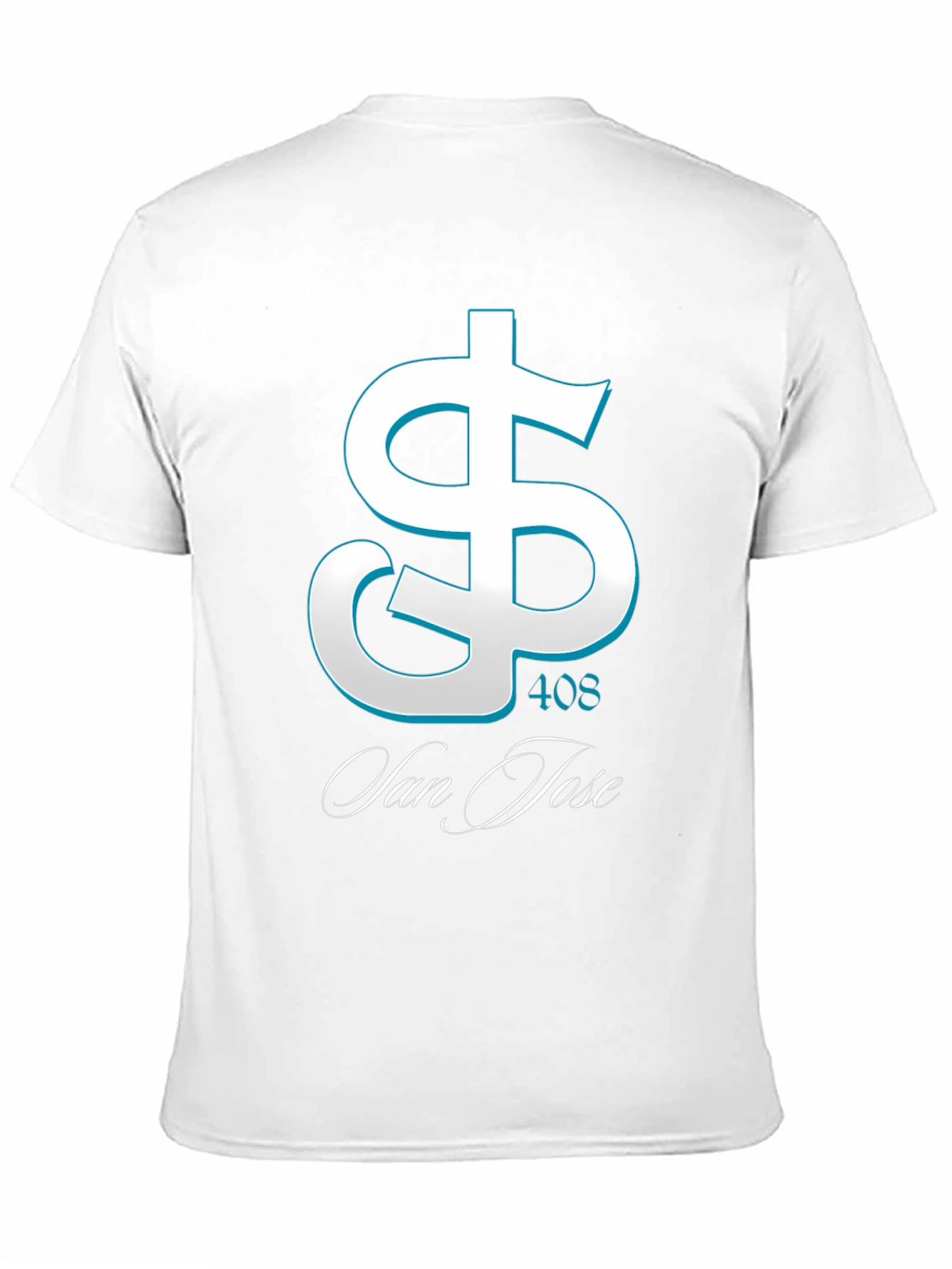 San Jose 408 Dollar Sign Black T-Shirt
