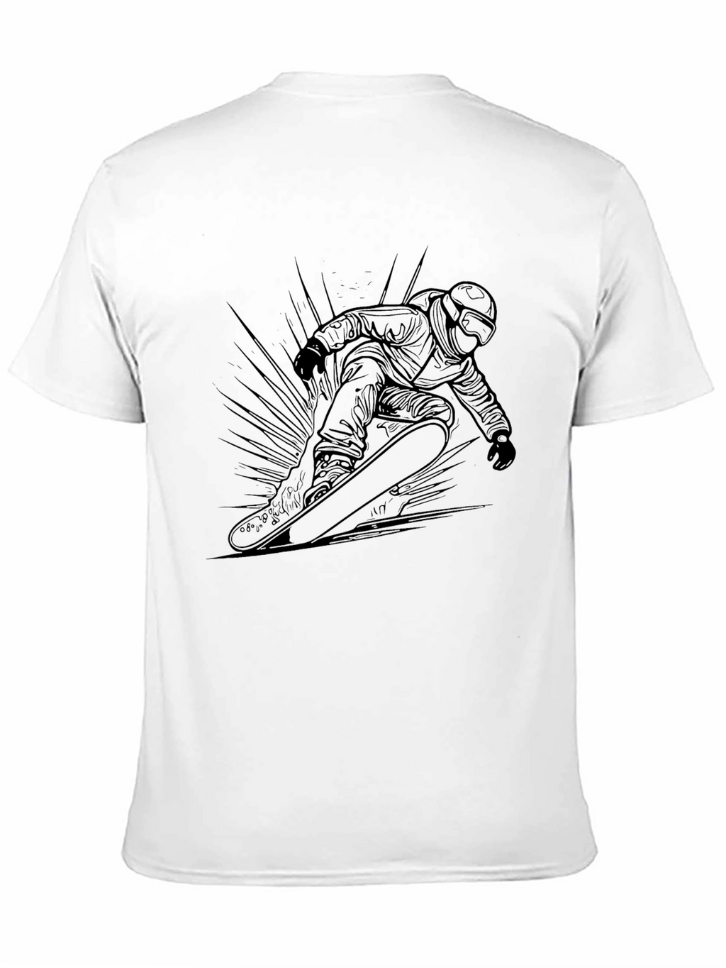 Black Snowboarder Graphic Tee - Cool Style