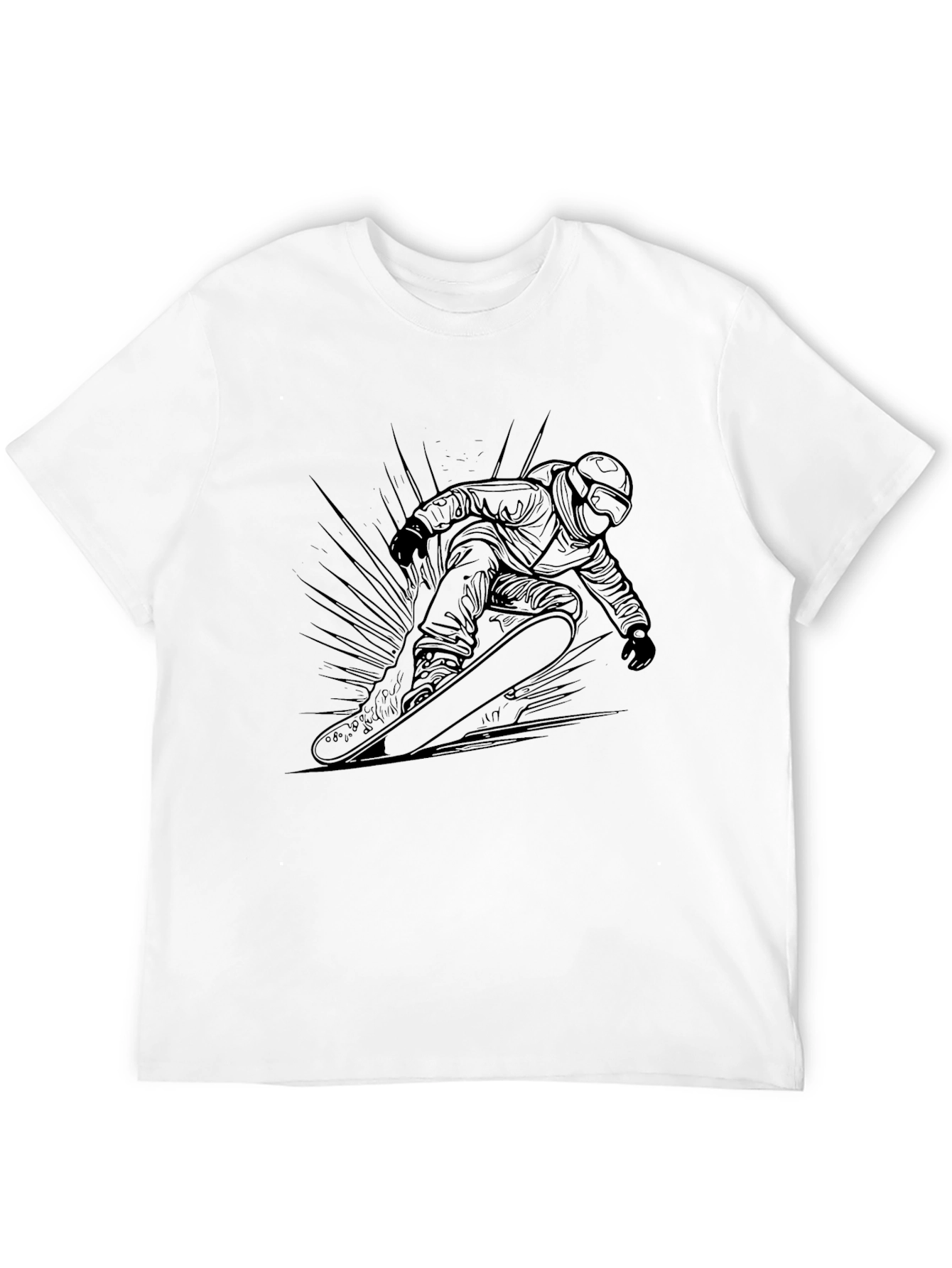 Black Snowboarder Graphic Tee - Cool Style