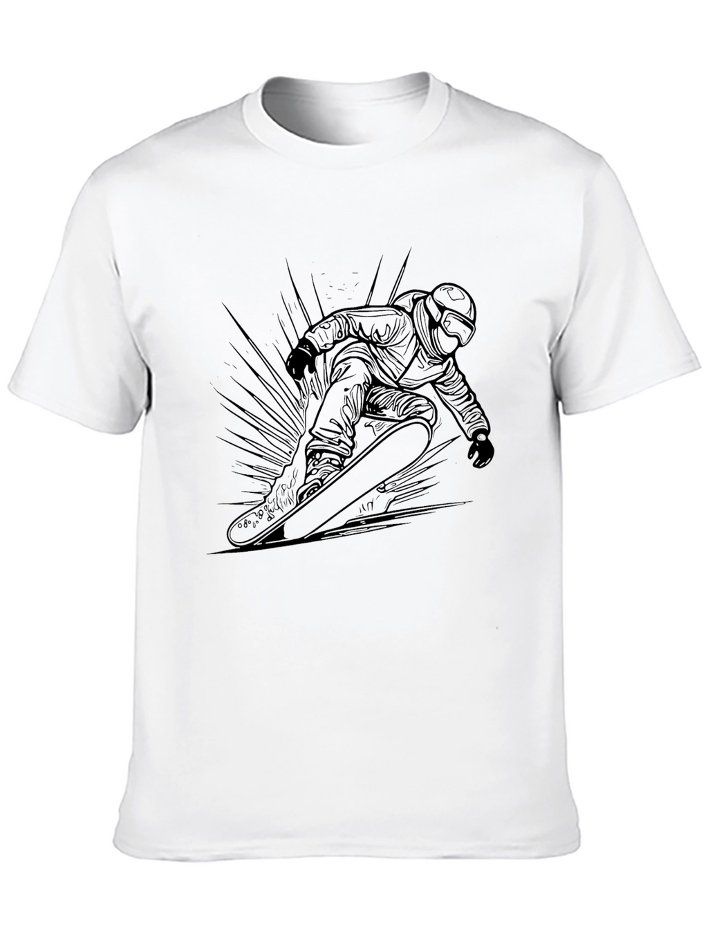 Black Snowboarder Graphic Tee - Cool Style
