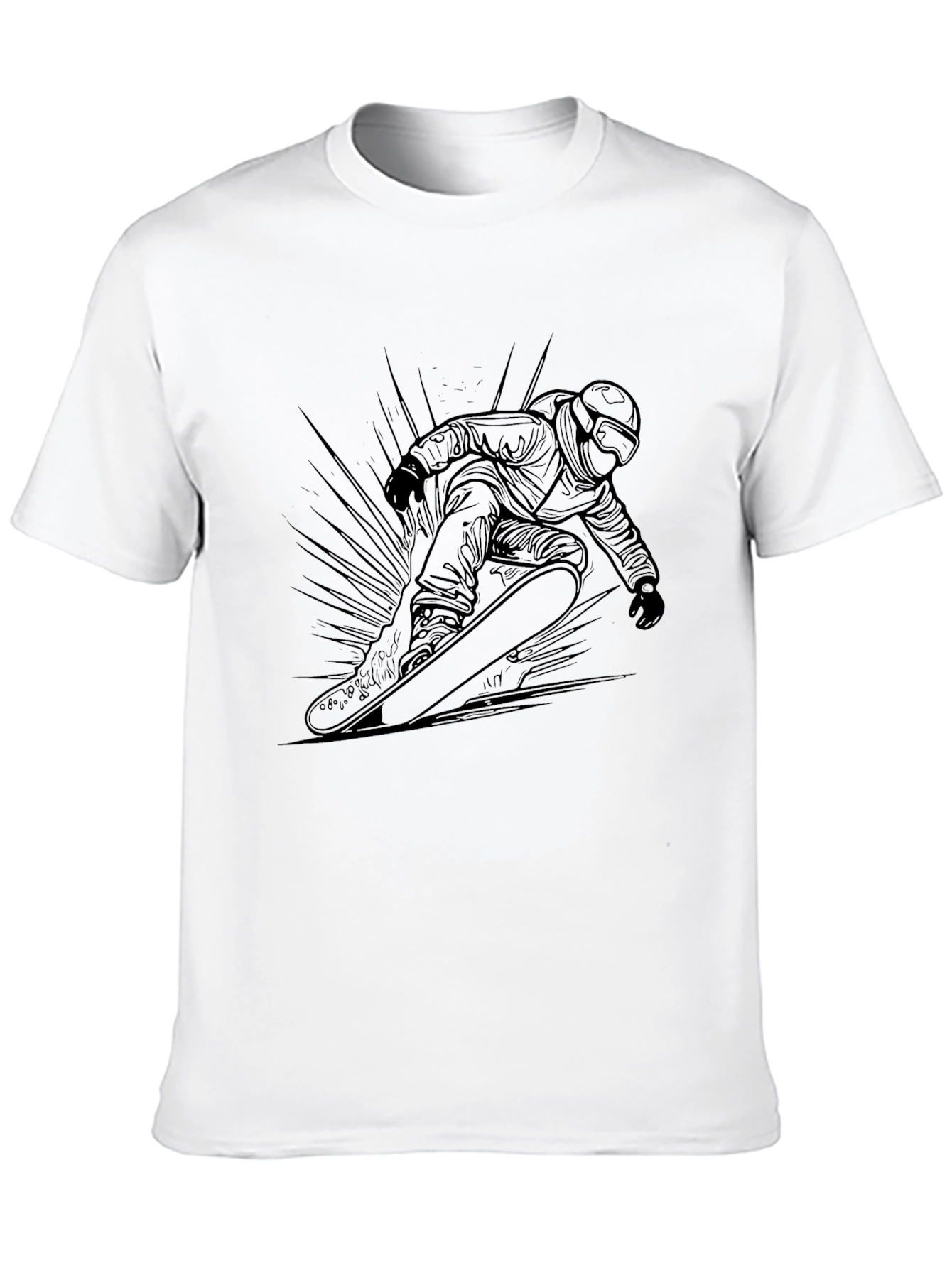 Black Snowboarder Graphic Tee - Cool Style