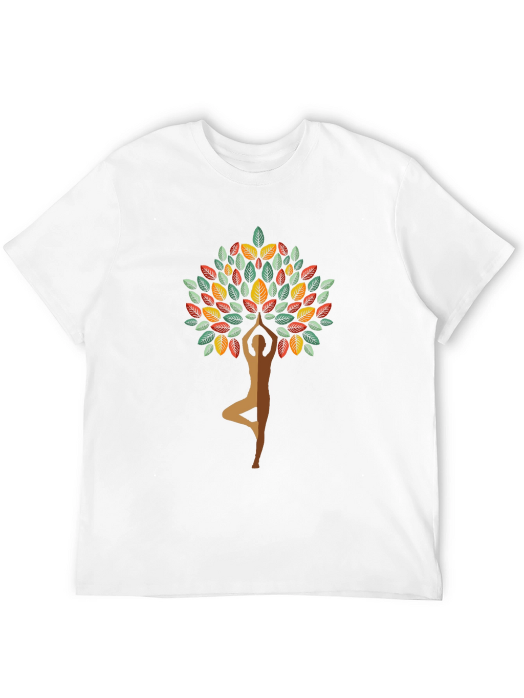 Yoga Tree Graphic Tee - Black Cotton Blend