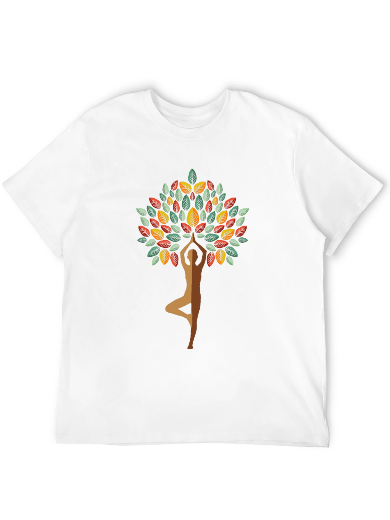 Yoga Tree Graphic Tee - Black Cotton Blend