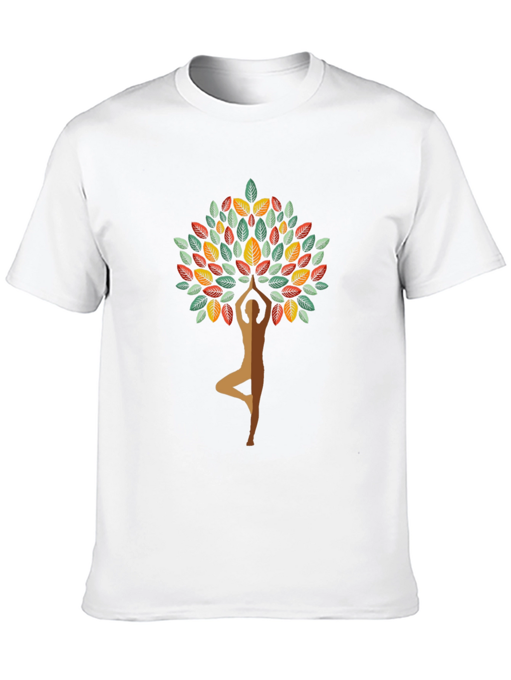 Yoga Tree Graphic Tee - Black Cotton Blend