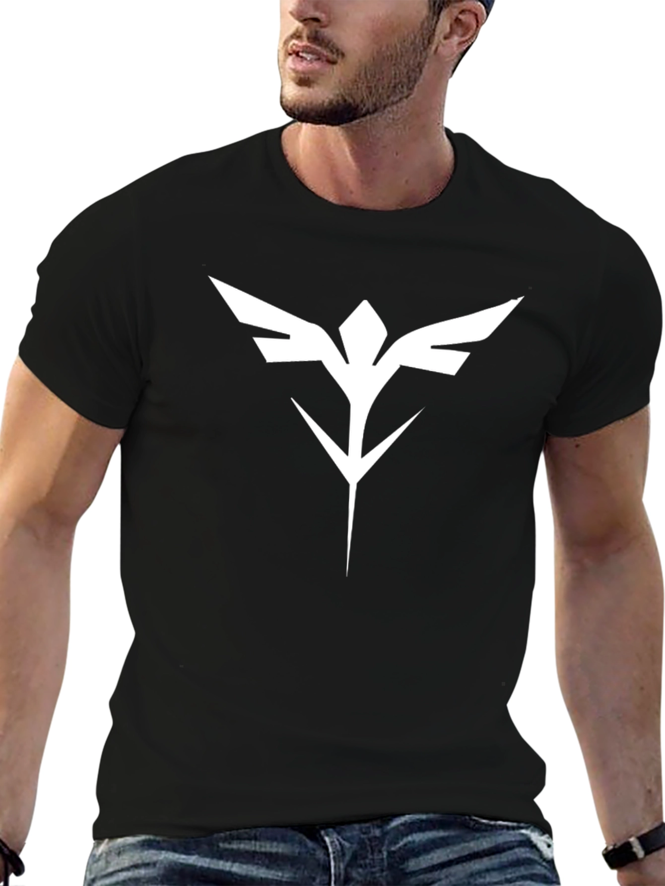 Black Tee with White Emblem